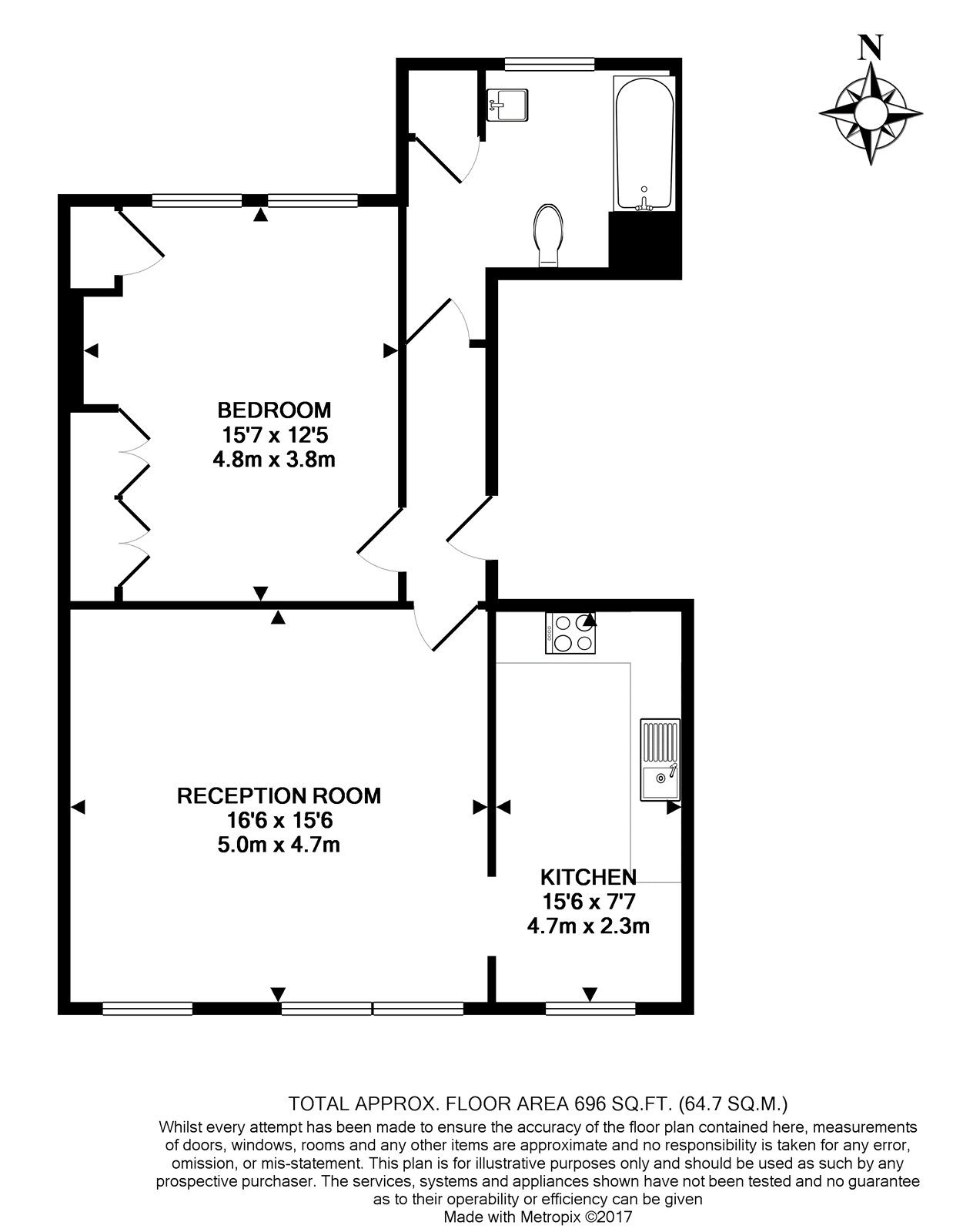 1 Bedrooms Flat to rent in Sandringham Road, Hackney, London E8