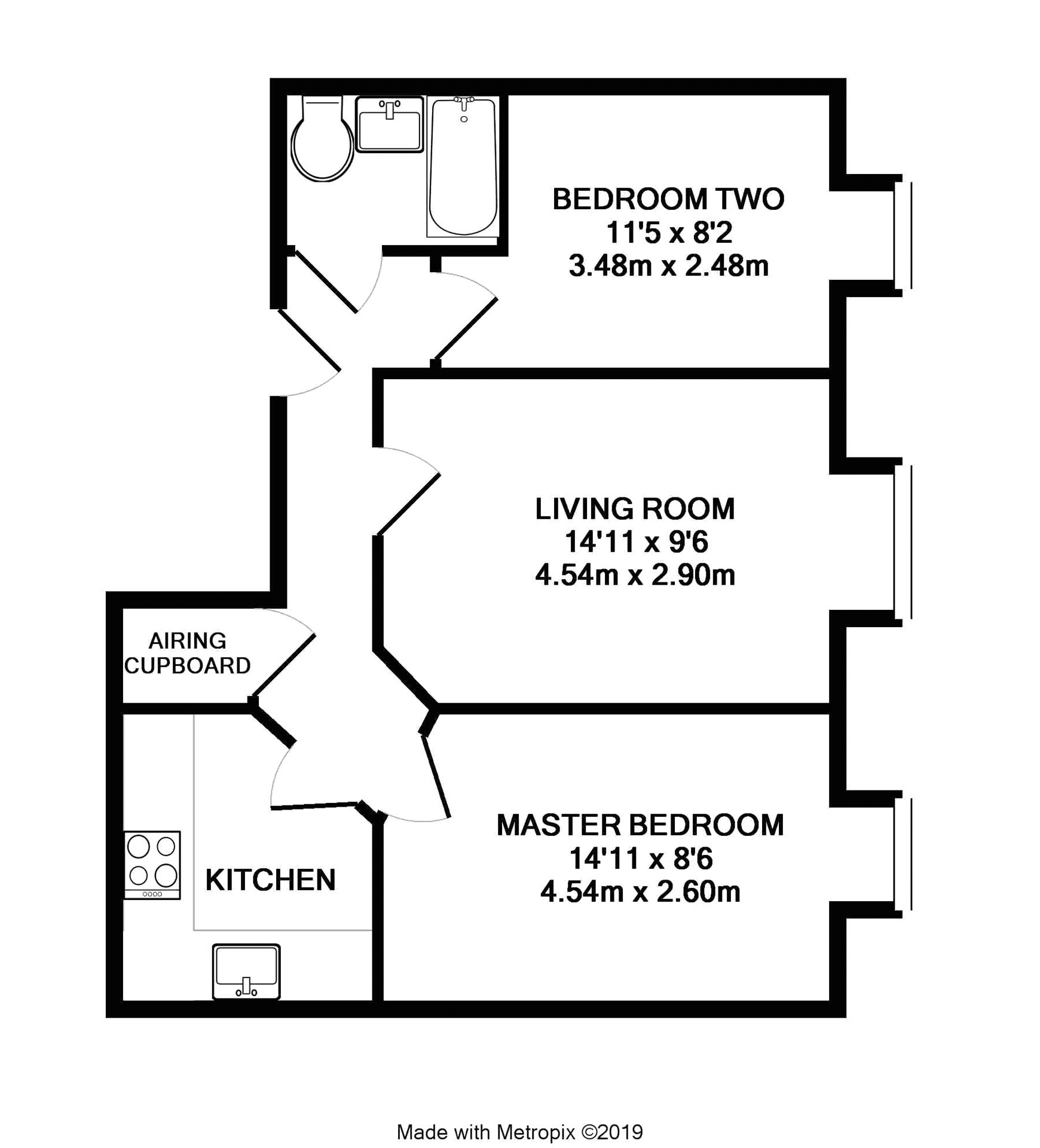 2 Bedrooms Flat to rent in Elmhurst Court, Heathcote Road, Camberley, Surrey GU15