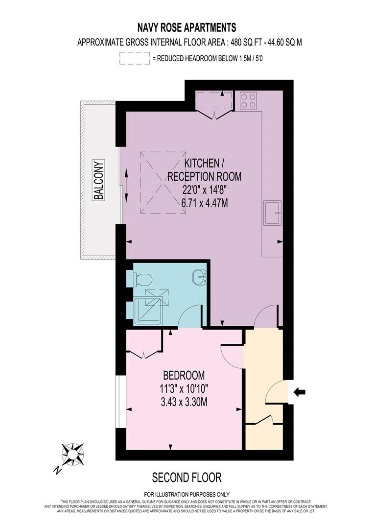 5, Navy Rose Apartments, Hazelwood Avenue, Morden floorplan