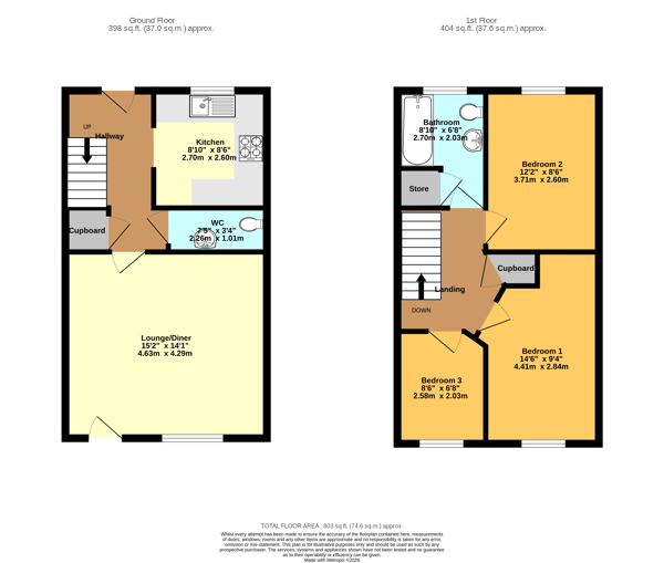 56, Northburgh Avenue, Stafford floorplan