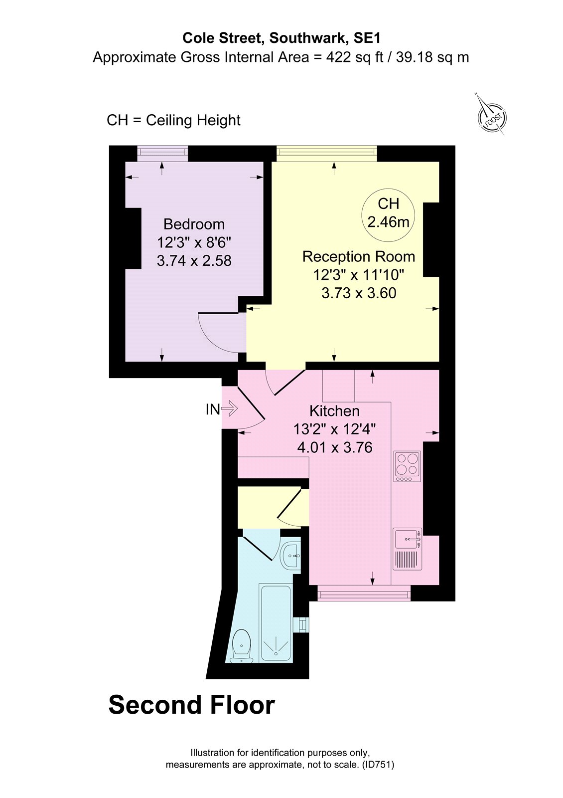 2E, 2, Cole Street, London floorplan