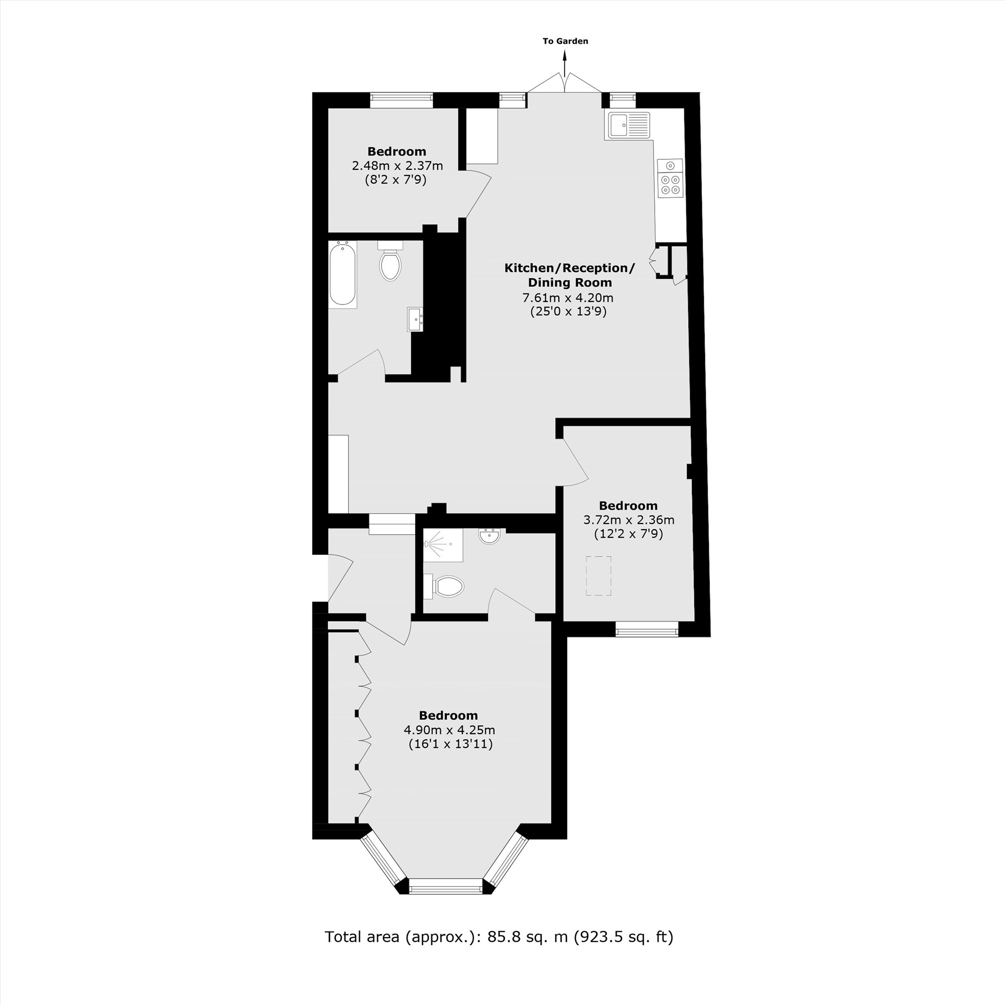 Flat A, 120, Thurlow Park Road, London floorplan
