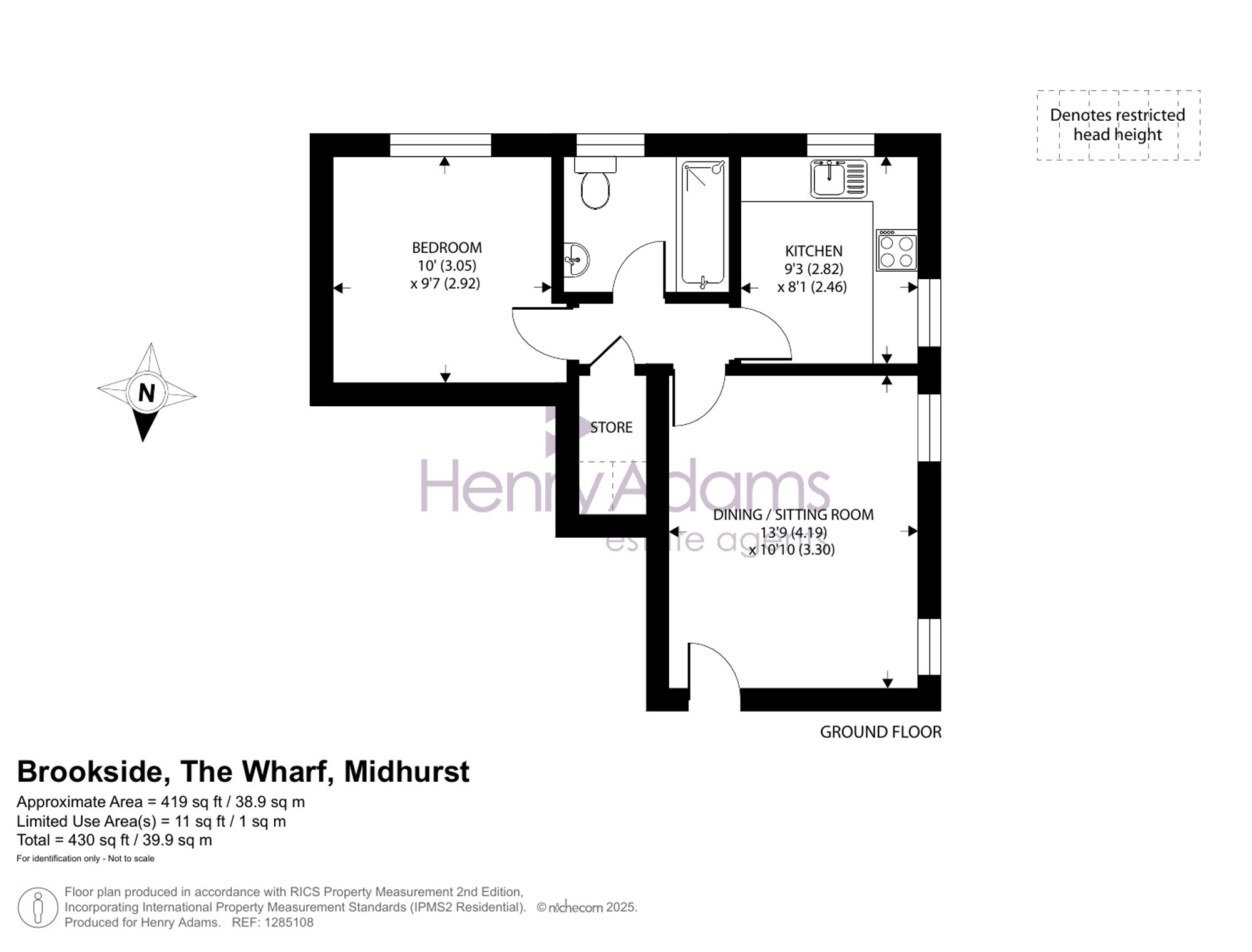 Flat 2, Brookside The Wharf, Midhurst floorplan