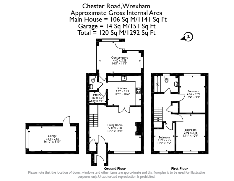 80, Chester Road, Wrexham floorplan
