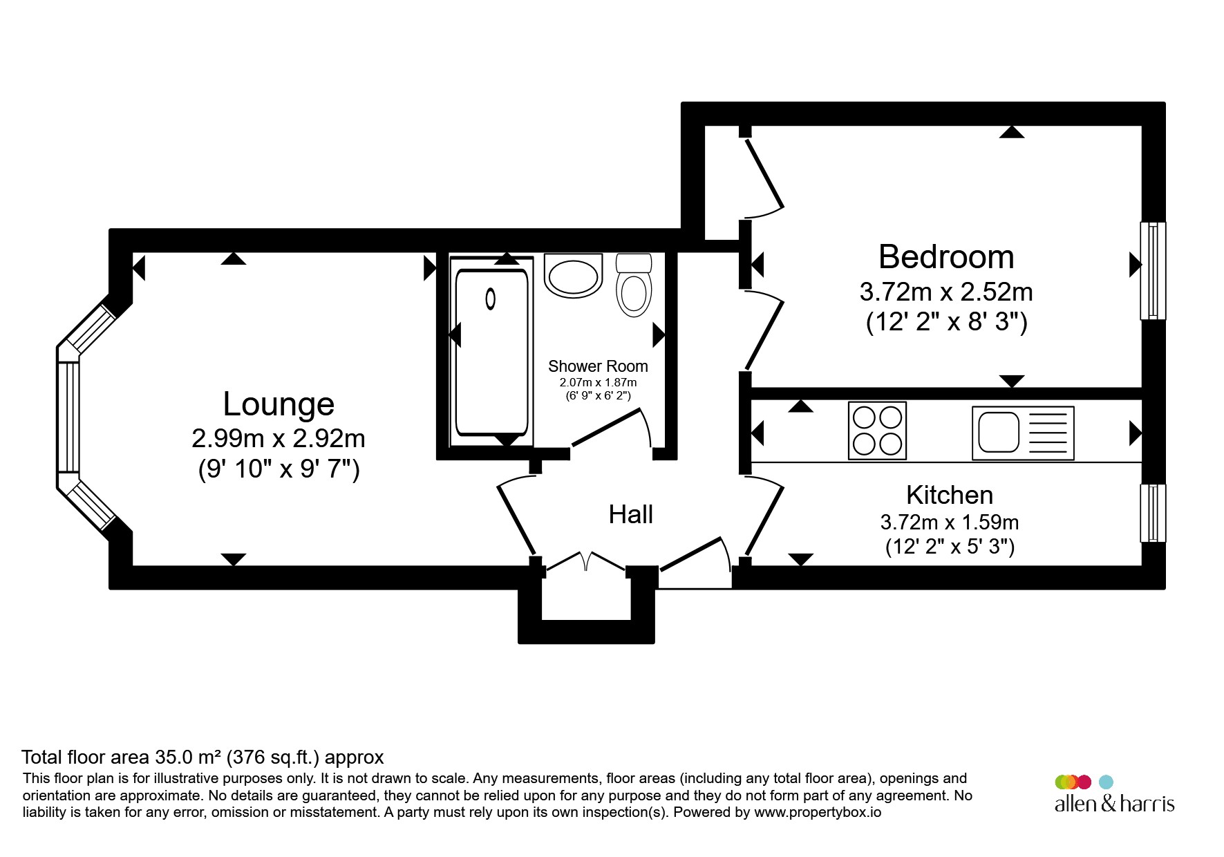 1/2, 20, Ferguslie Walk, Paisley floorplan
