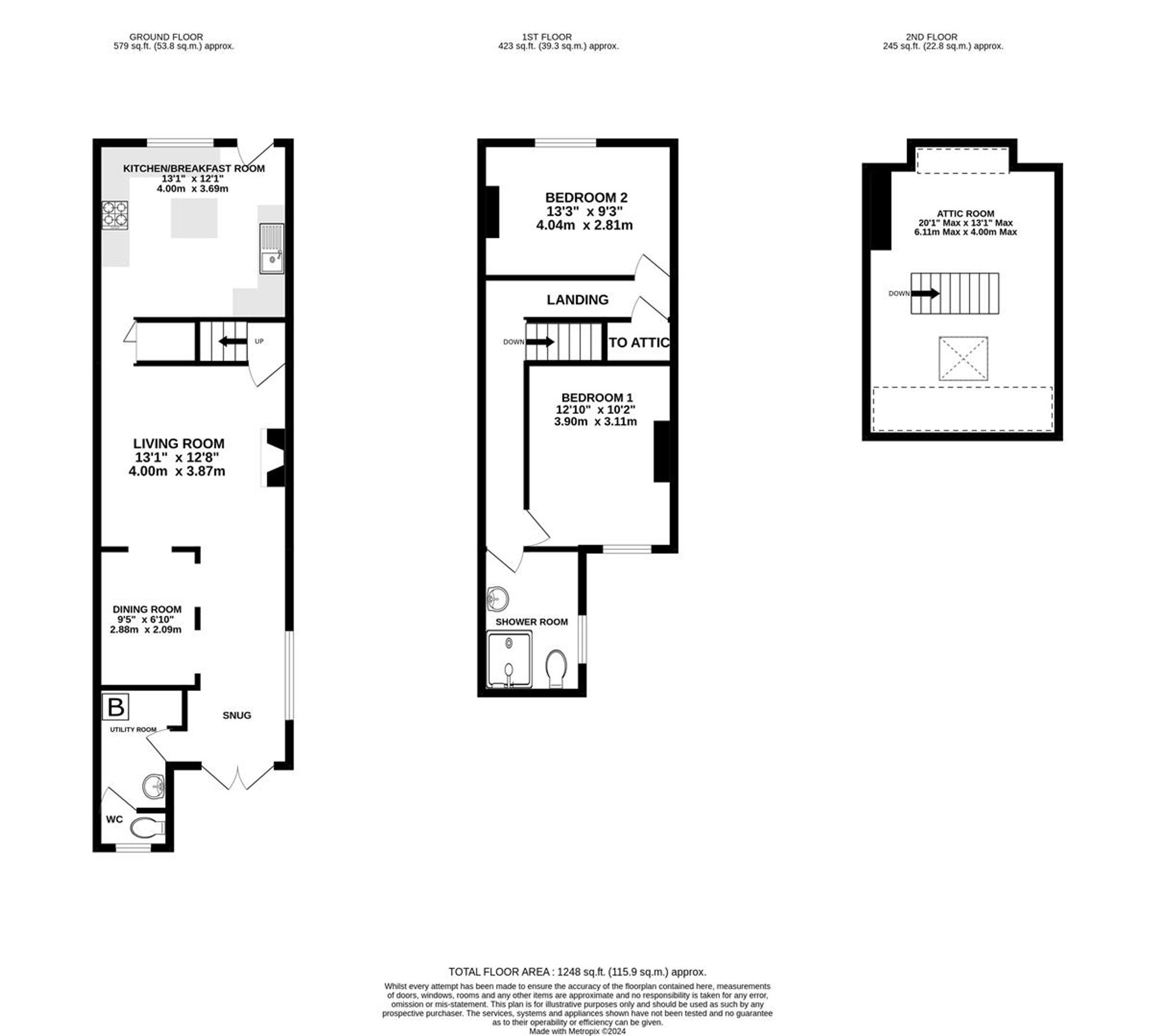 286, Ashgate Road, Chesterfield floorplan