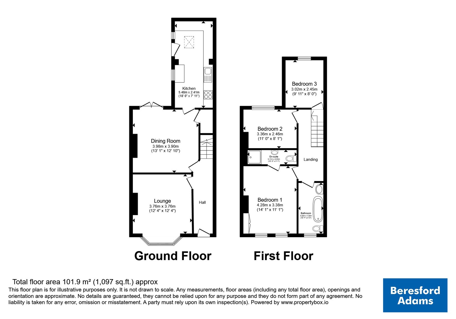 2 The Poplars,, Boot End, Flintshire floorplan