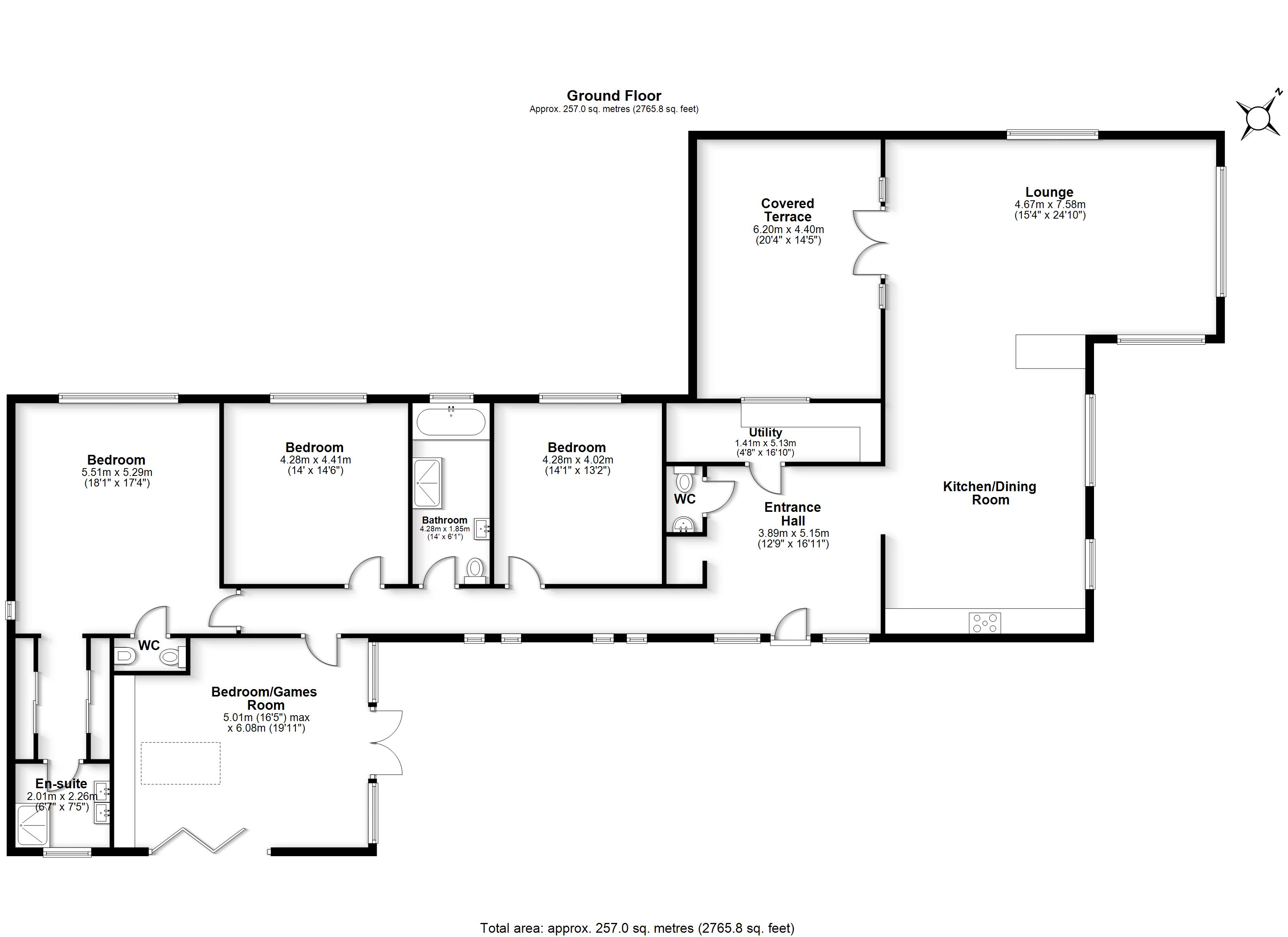 106a, Bridle Road, Burton Joyce floorplan