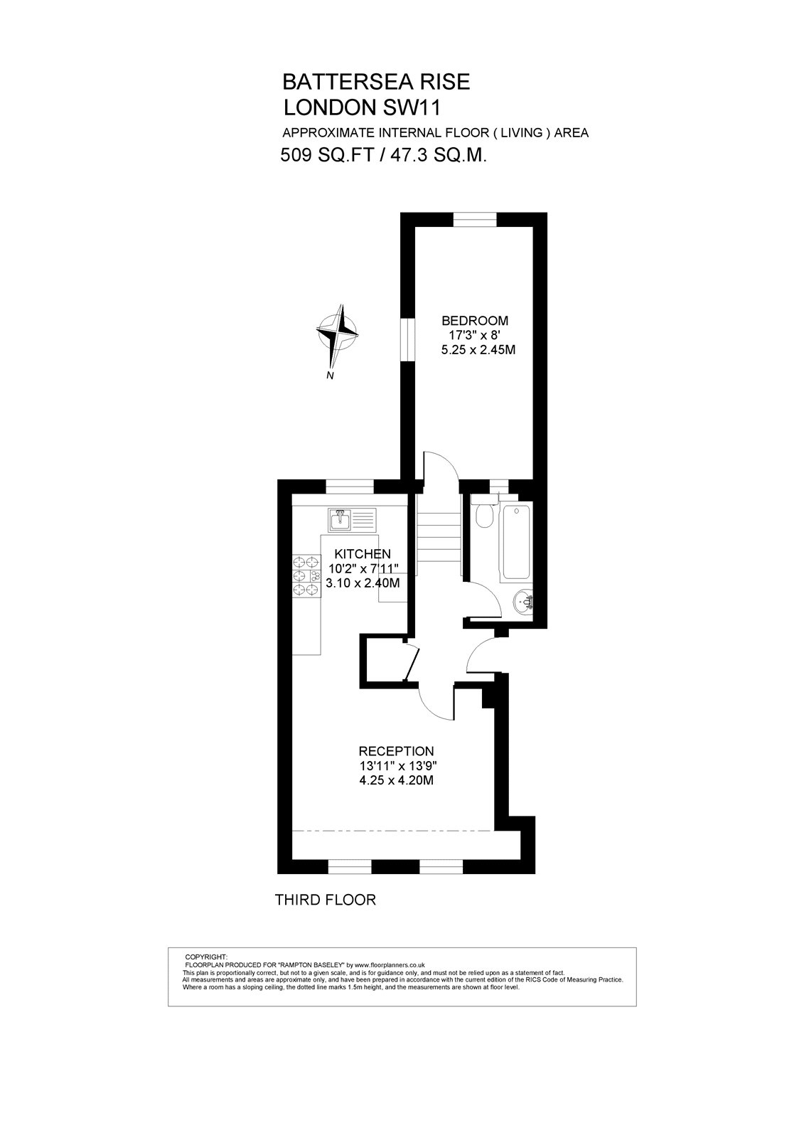 11, Sabra Mansions, 155, Battersea Rise, London floorplan