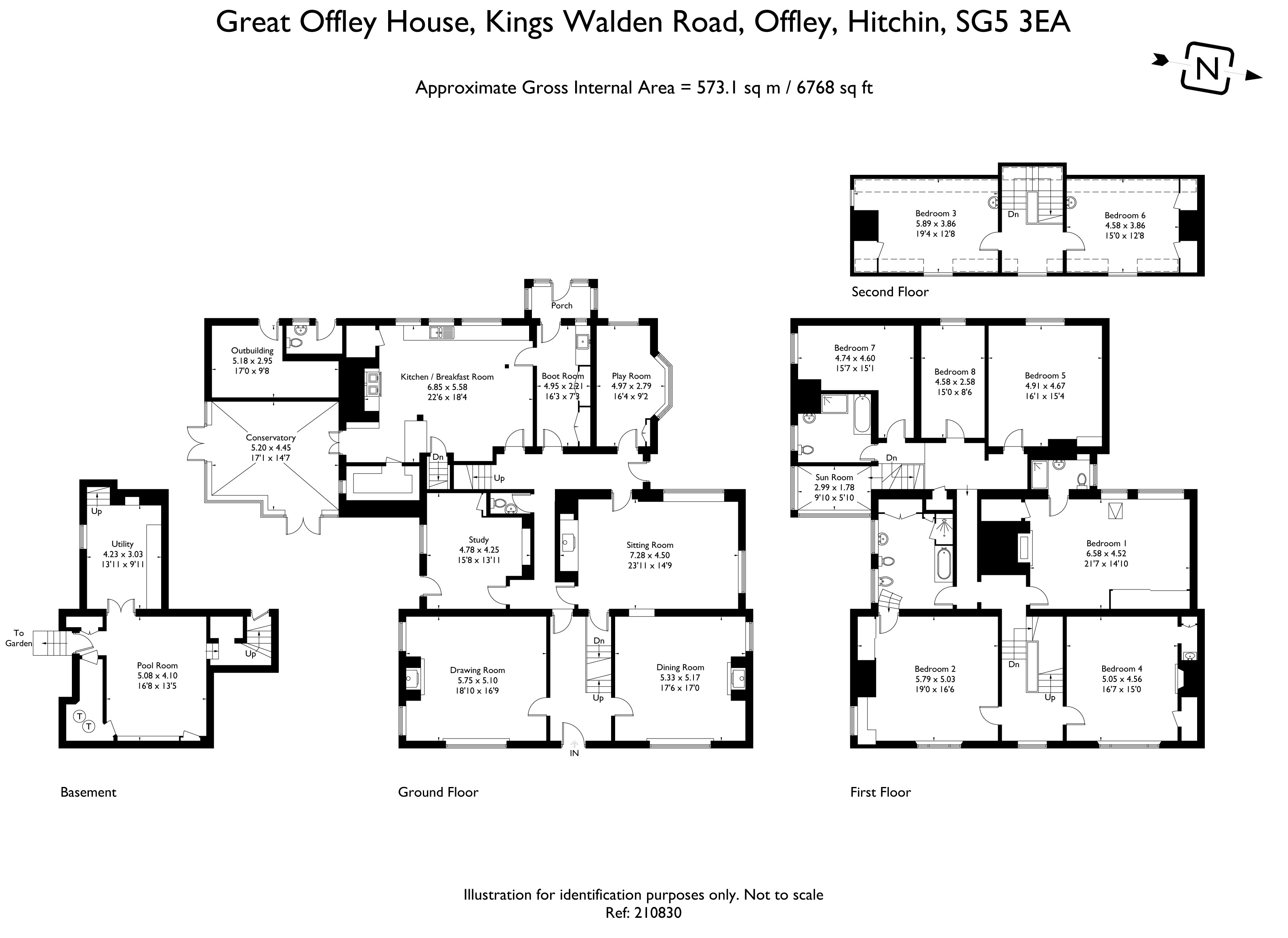 Kings Walden Road, Offley, Hitchin SG5, 8 bedroom detached house for