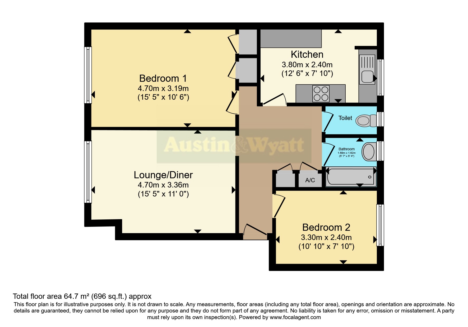 Flat 7, Westbury Court 29-33,, Bournemouth Road, Poole floorplan