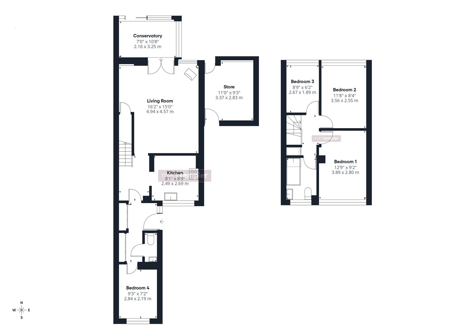 2, The Chaffins, Clevedon floorplan