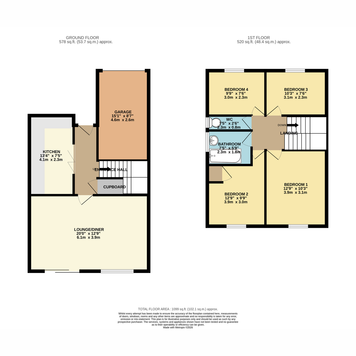 94, Broughton Gardens, Lincoln floorplan