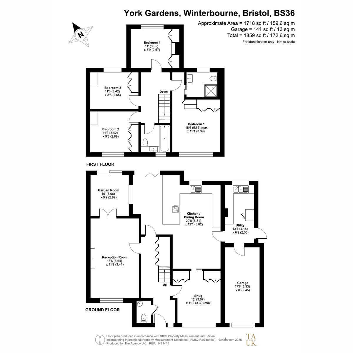 22, York Gardens, Bristol floorplan