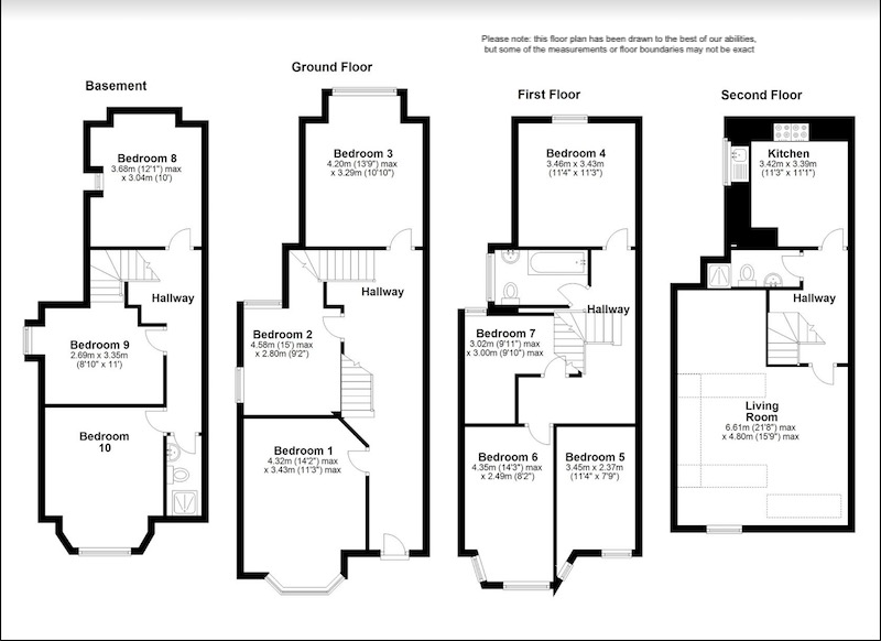 14, Aubrey Road, Manchester floorplan