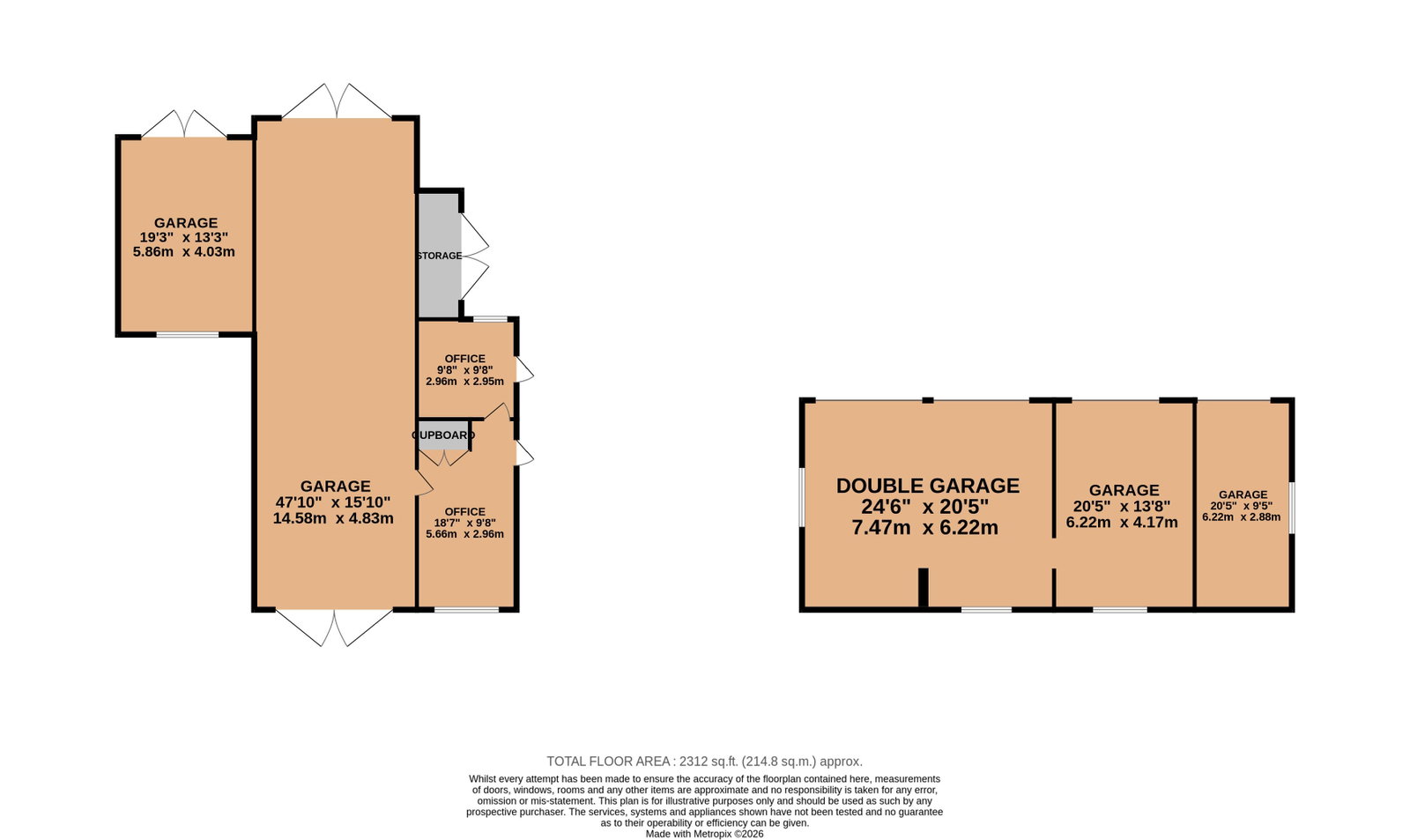 Minefield Bungalow, Liskeard floorplan