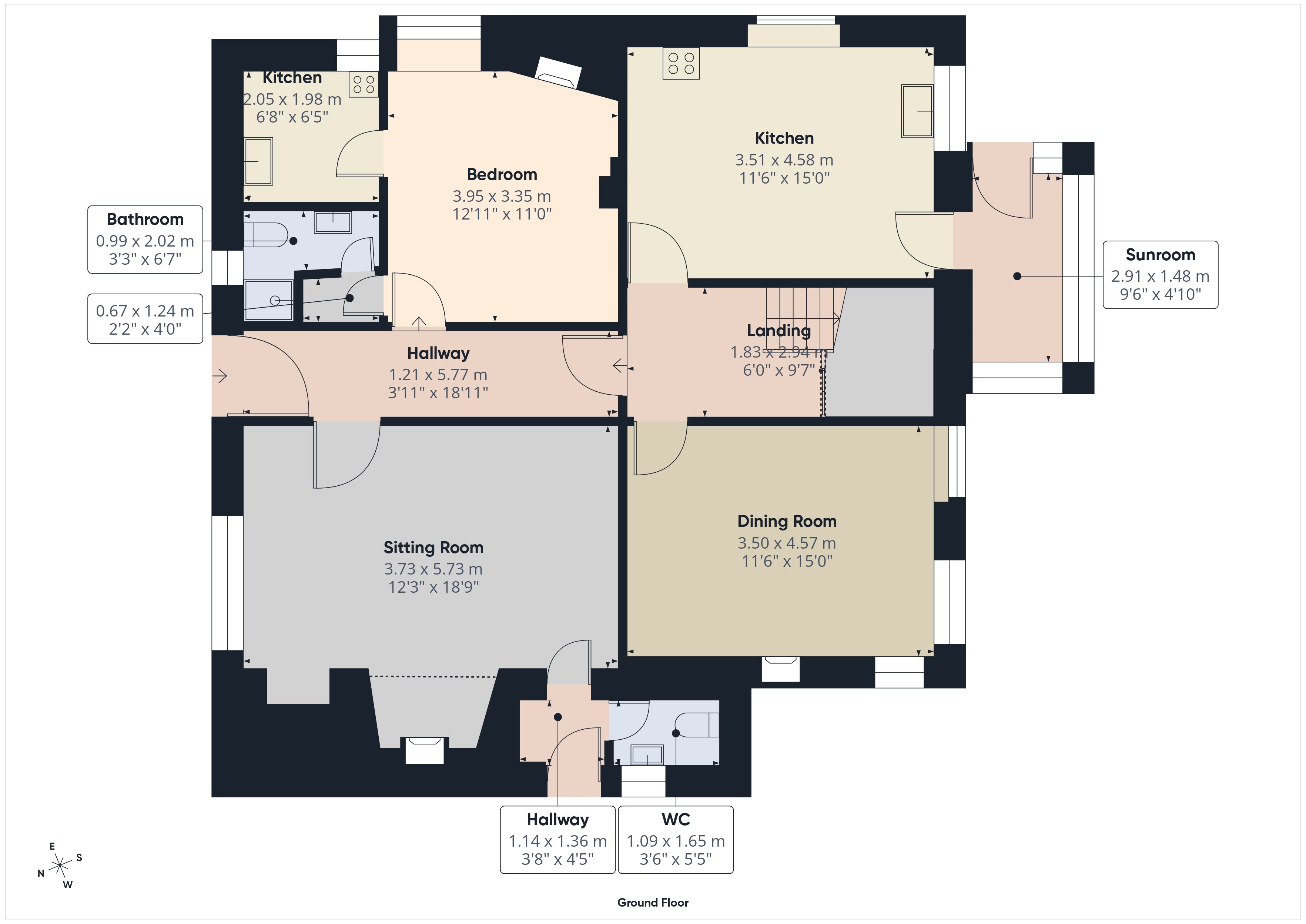 Wobage Farmhouse,, Upton Bishop, Herefordshire floorplan