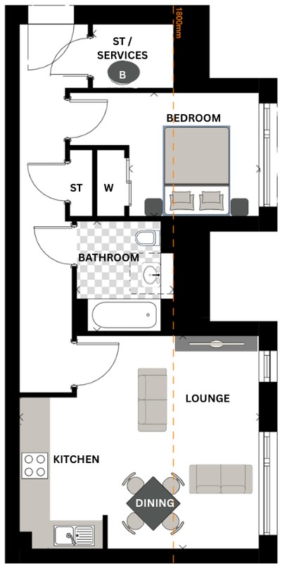 Style G Academy Square,, Maxwellton Road, Renfrewshire floorplan