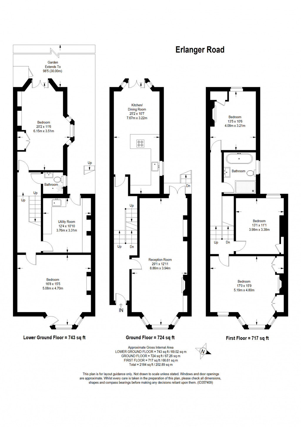152, Erlanger Road, New Cross floorplan