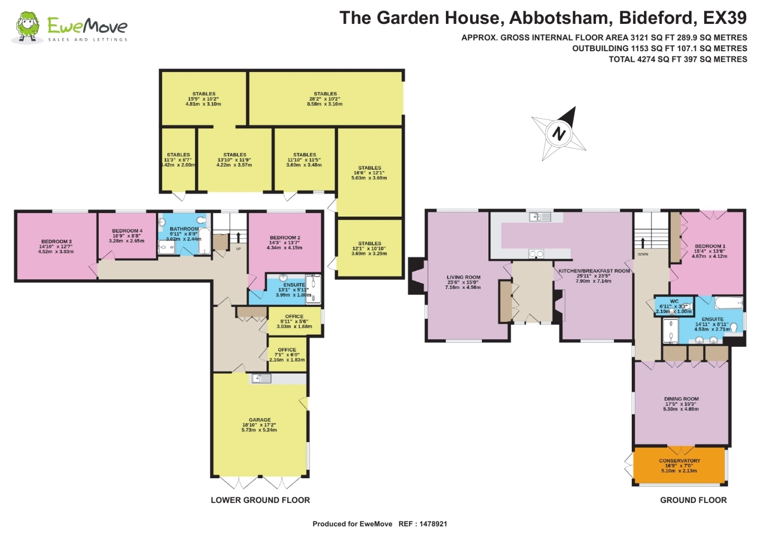 The Garden House, Abbotsham, Bideford floorplan
