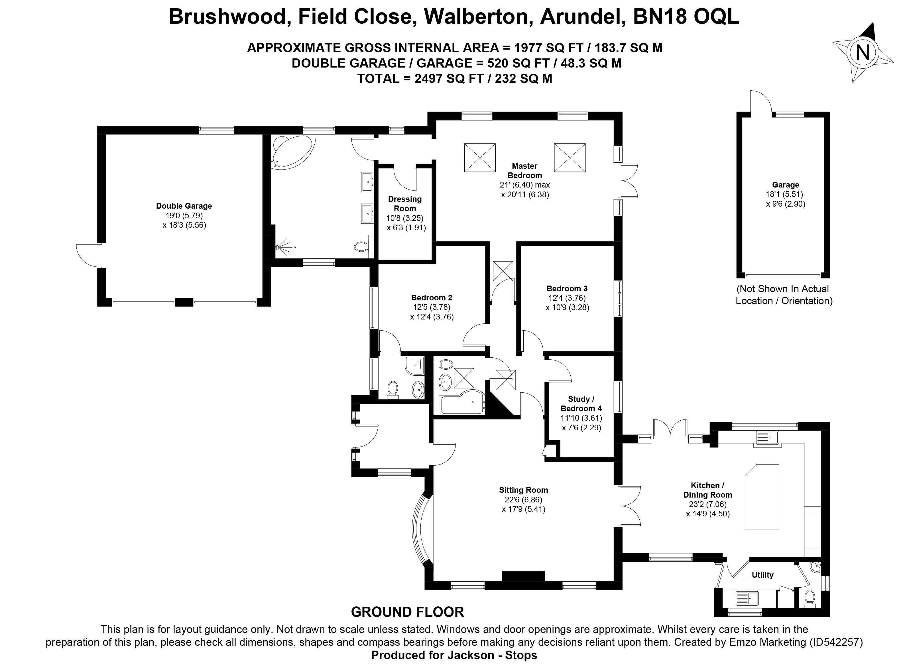 4 Bedrooms Bungalow for sale in Field Close, Walberton, Arundel, West Sussex BN18