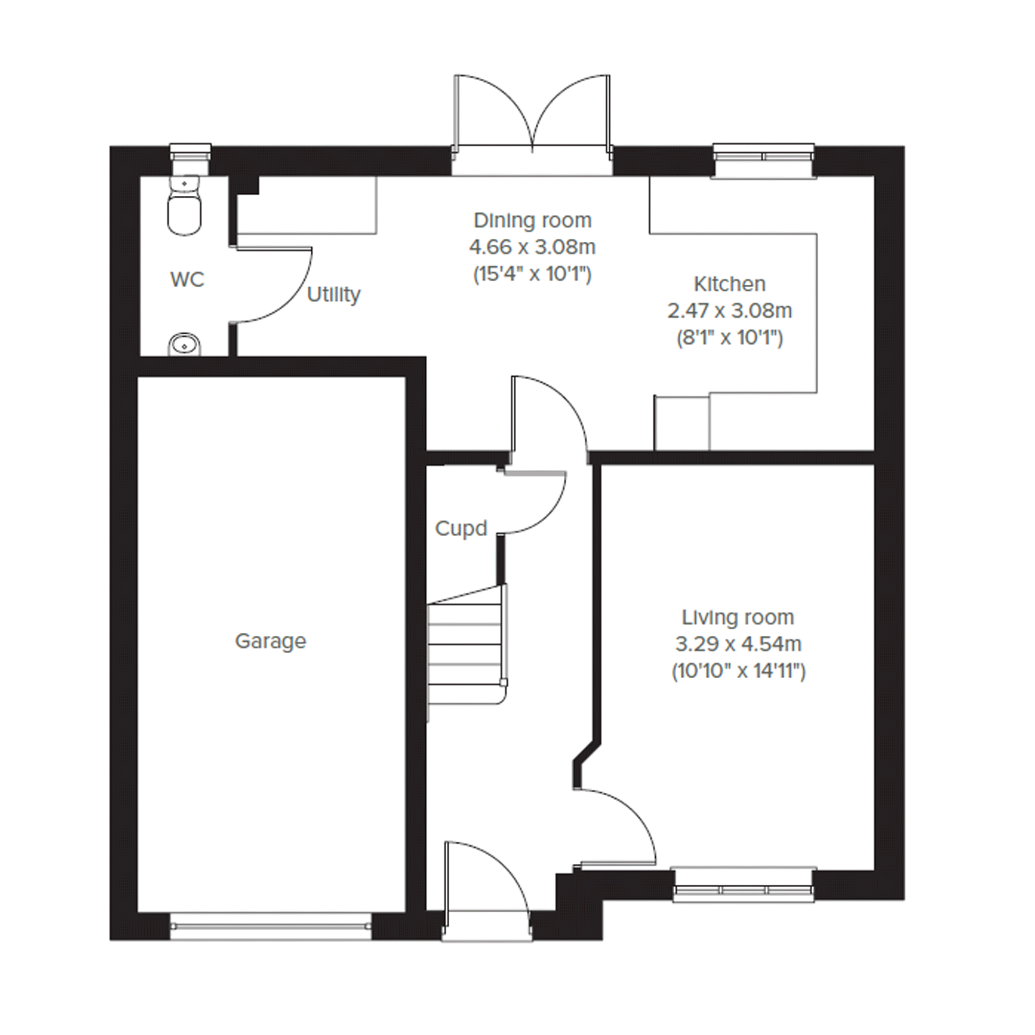 43, Oak Road, Market Weighton, York floorplan