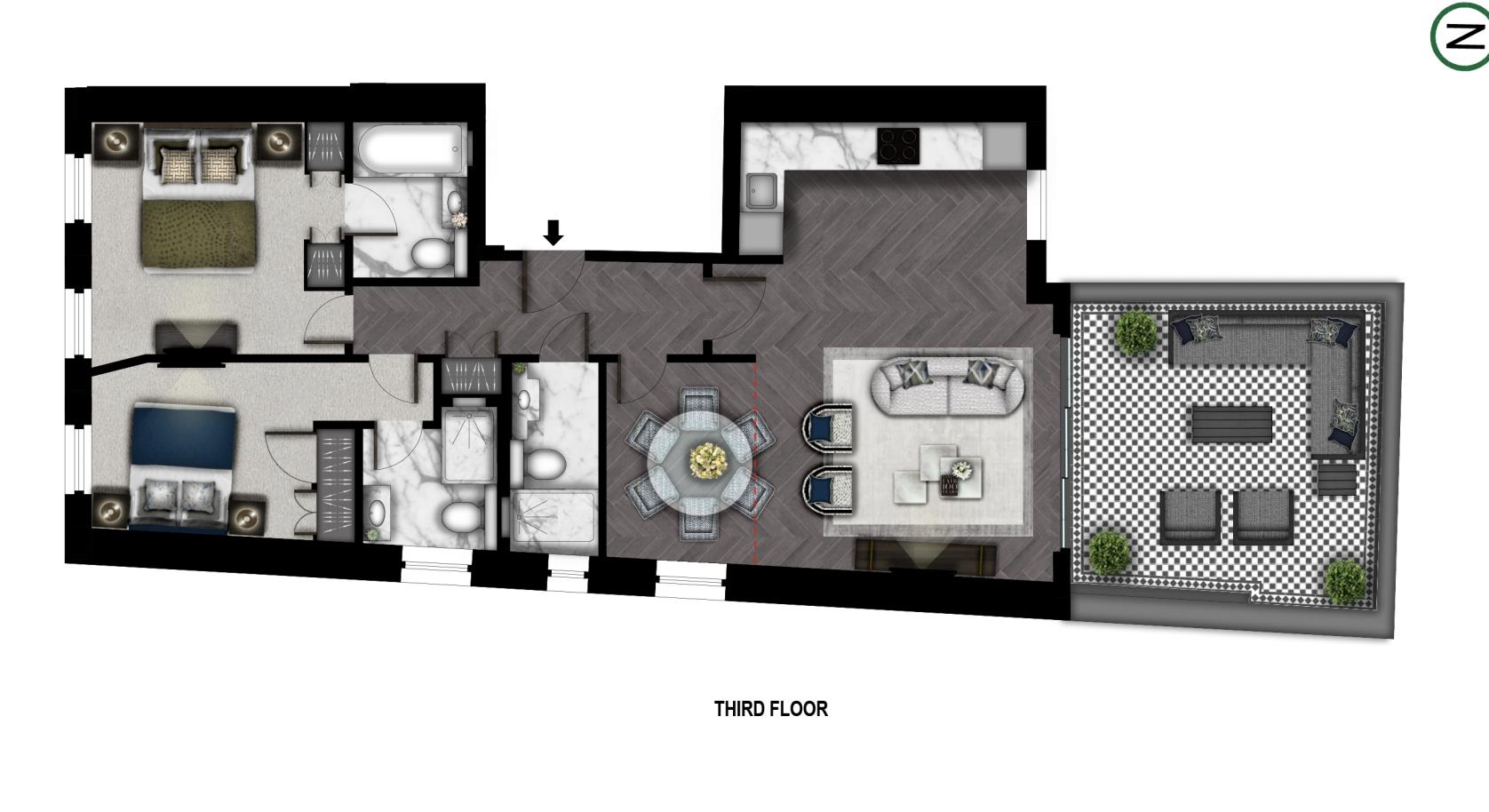 Prince Of Wales Terrace*, Flat 11, Prince Of Wales Terrace, London floorplan