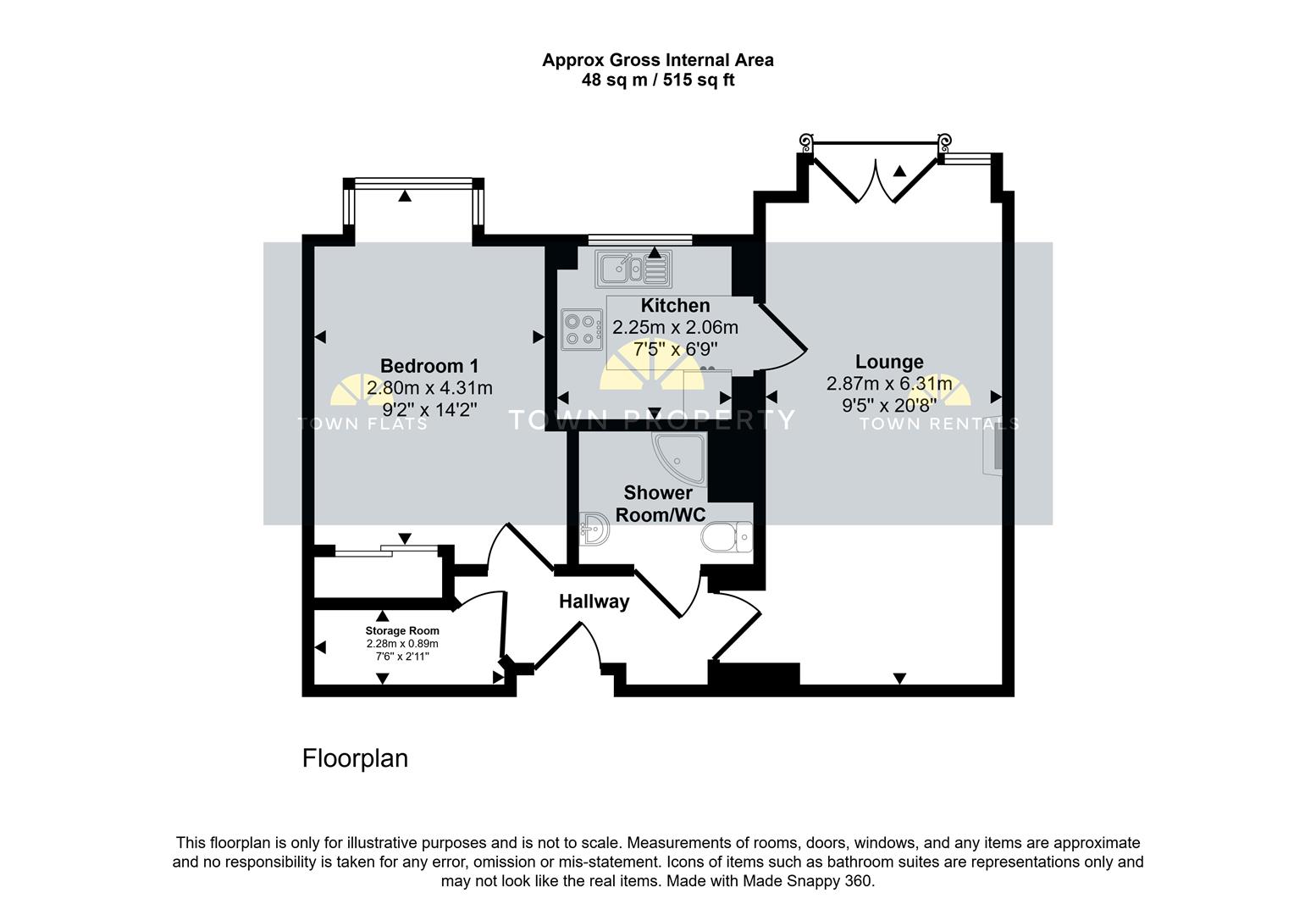 Flat 25, Allingham Lodge, Southfields Road, Eastbourne floorplan