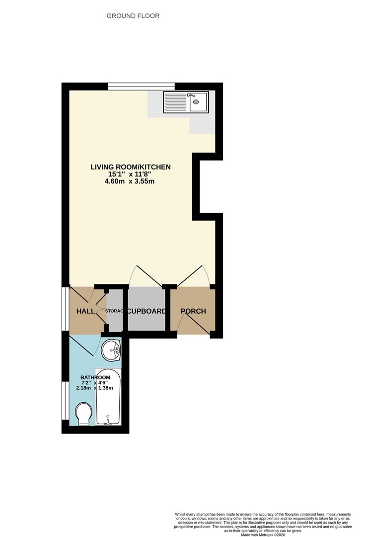 Flat 1, 38, Meads Street, Eastbourne floorplan