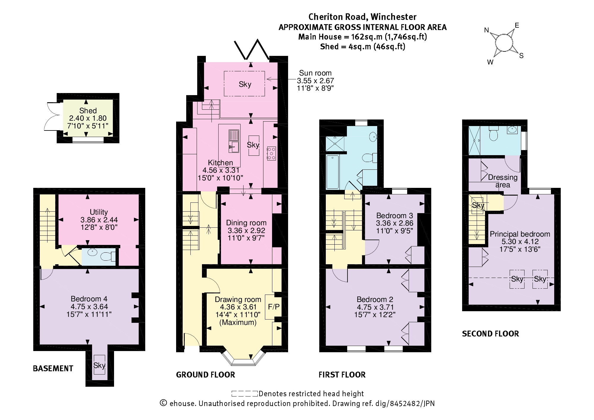 Cheriton Road, Winchester, Hampshire SO22, 4 bedroom terraced house for sale 59794469
