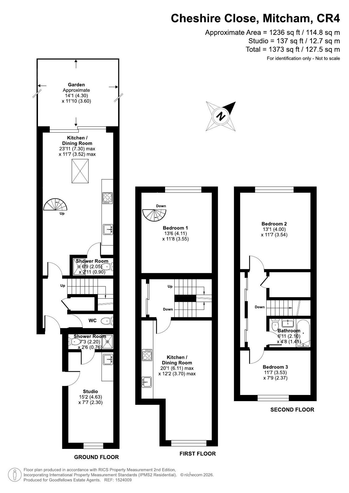 24, Cheshire Close, Mitcham floorplan