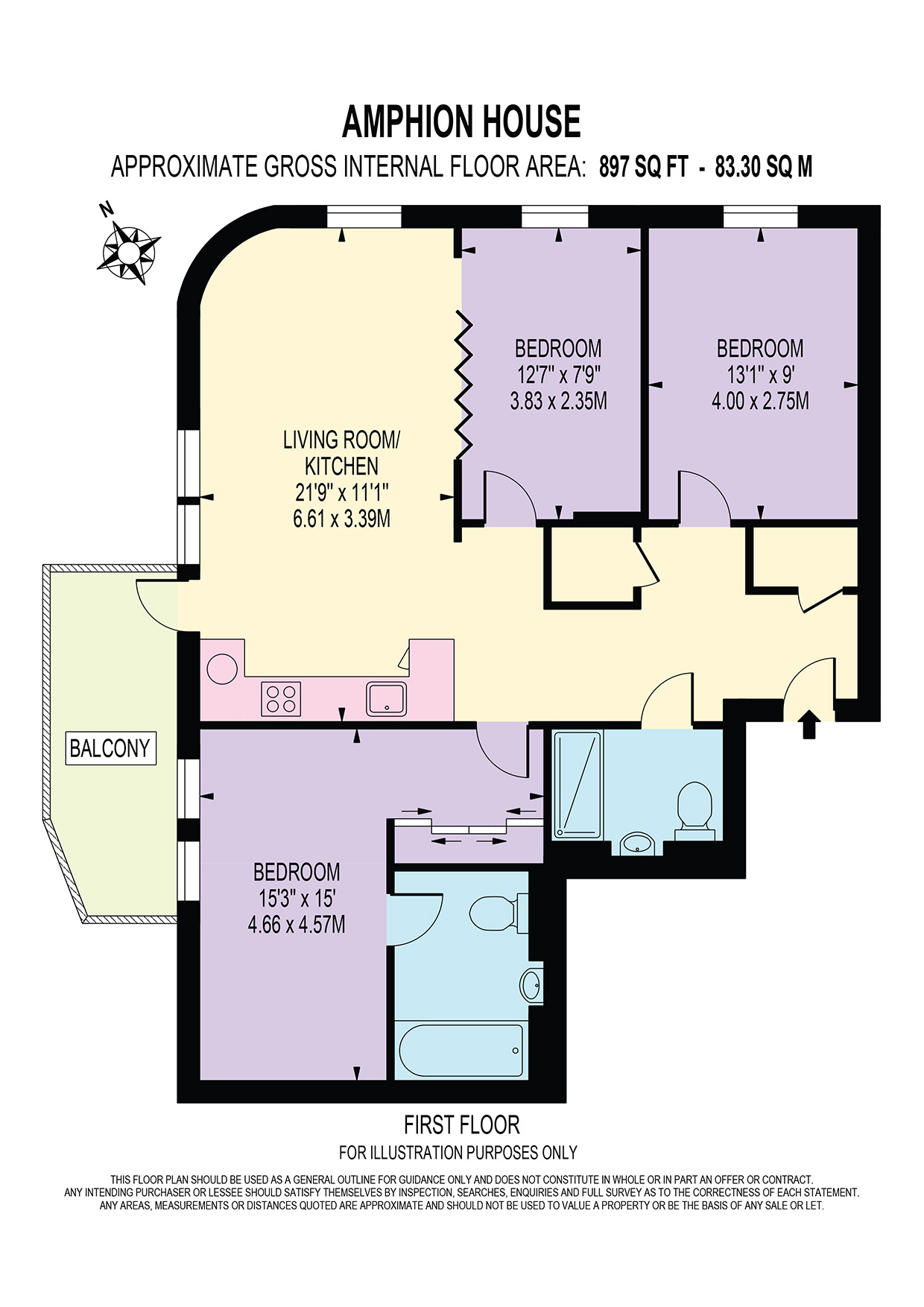 Amphion House, Woolwich floorplan