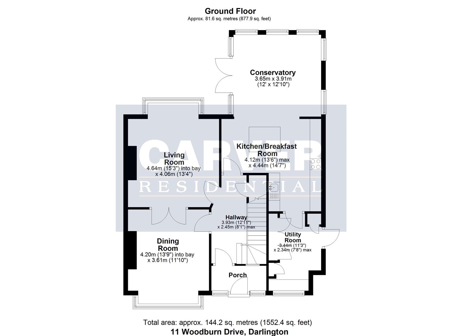 11, Woodburn Drive, Darlington floorplan