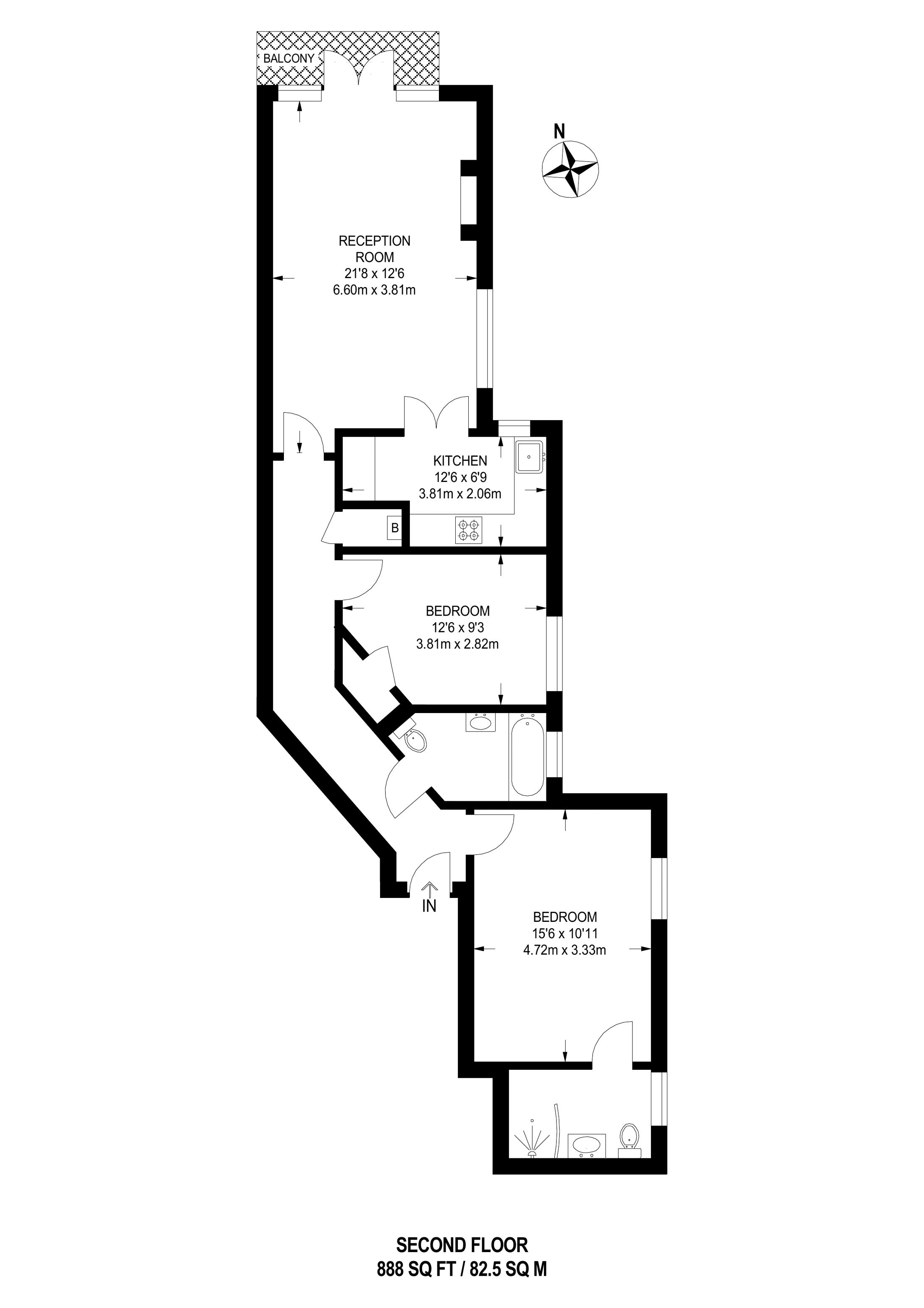 2 Bedrooms Flat to rent in North Common Road, Ealing Broadway, London W5