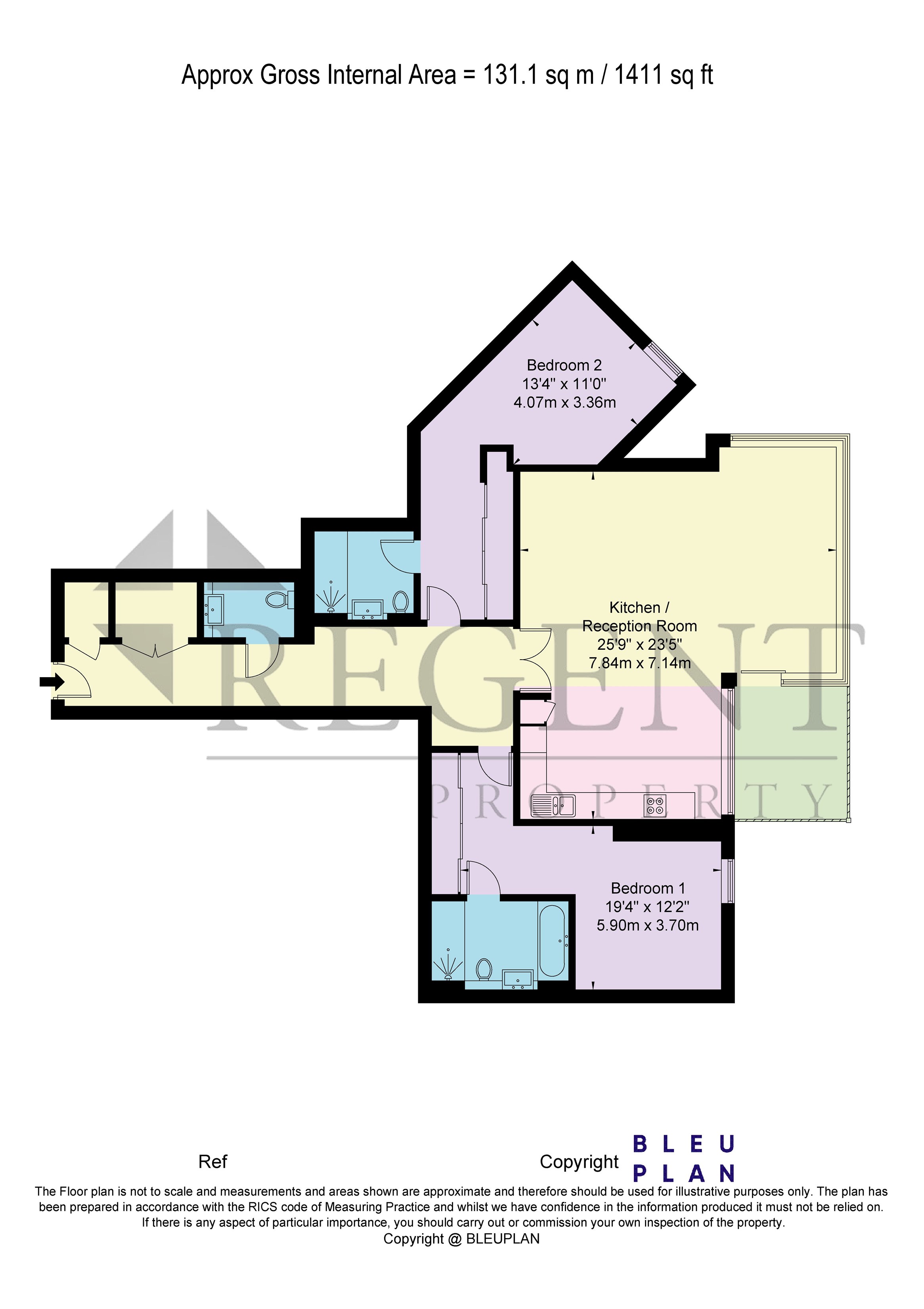 27, Apartment 80, Albert Embankment, London floorplan