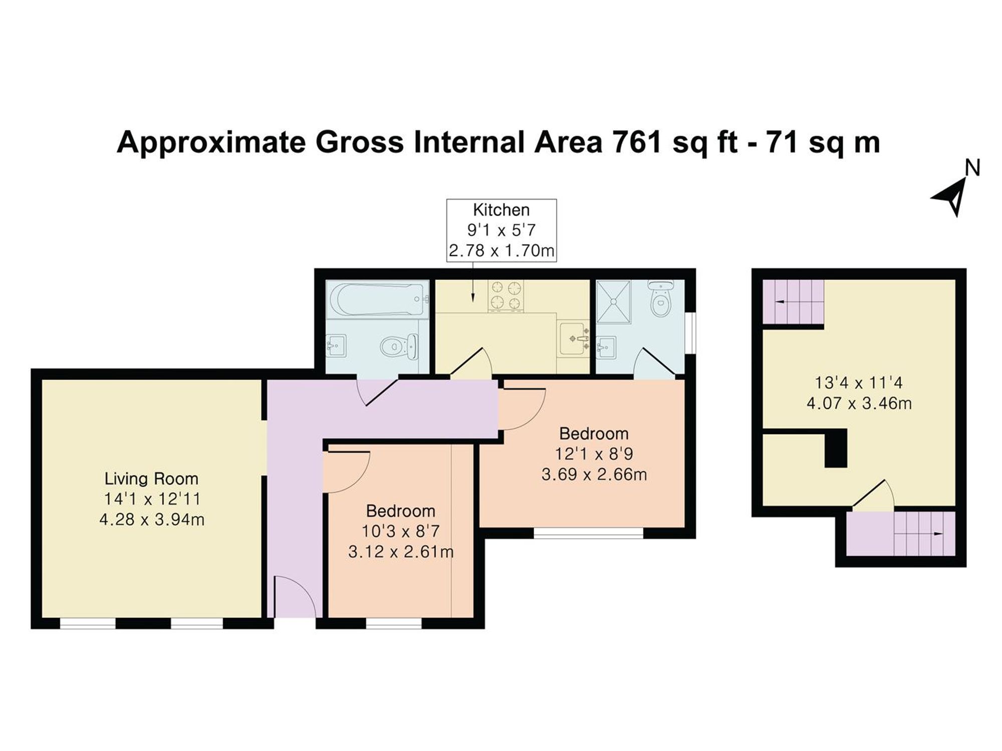 Flat 2, 43 North Road, Hertford floorplan