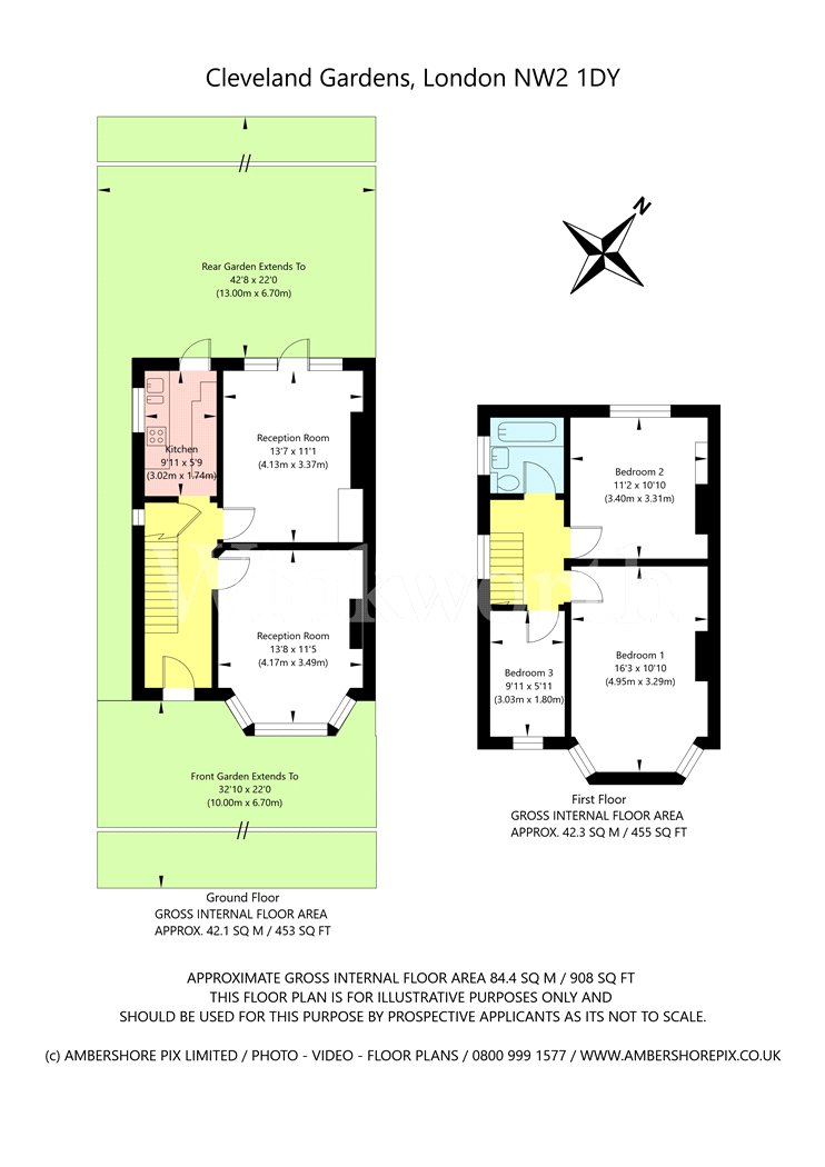 52, Cleveland Gardens, London floorplan