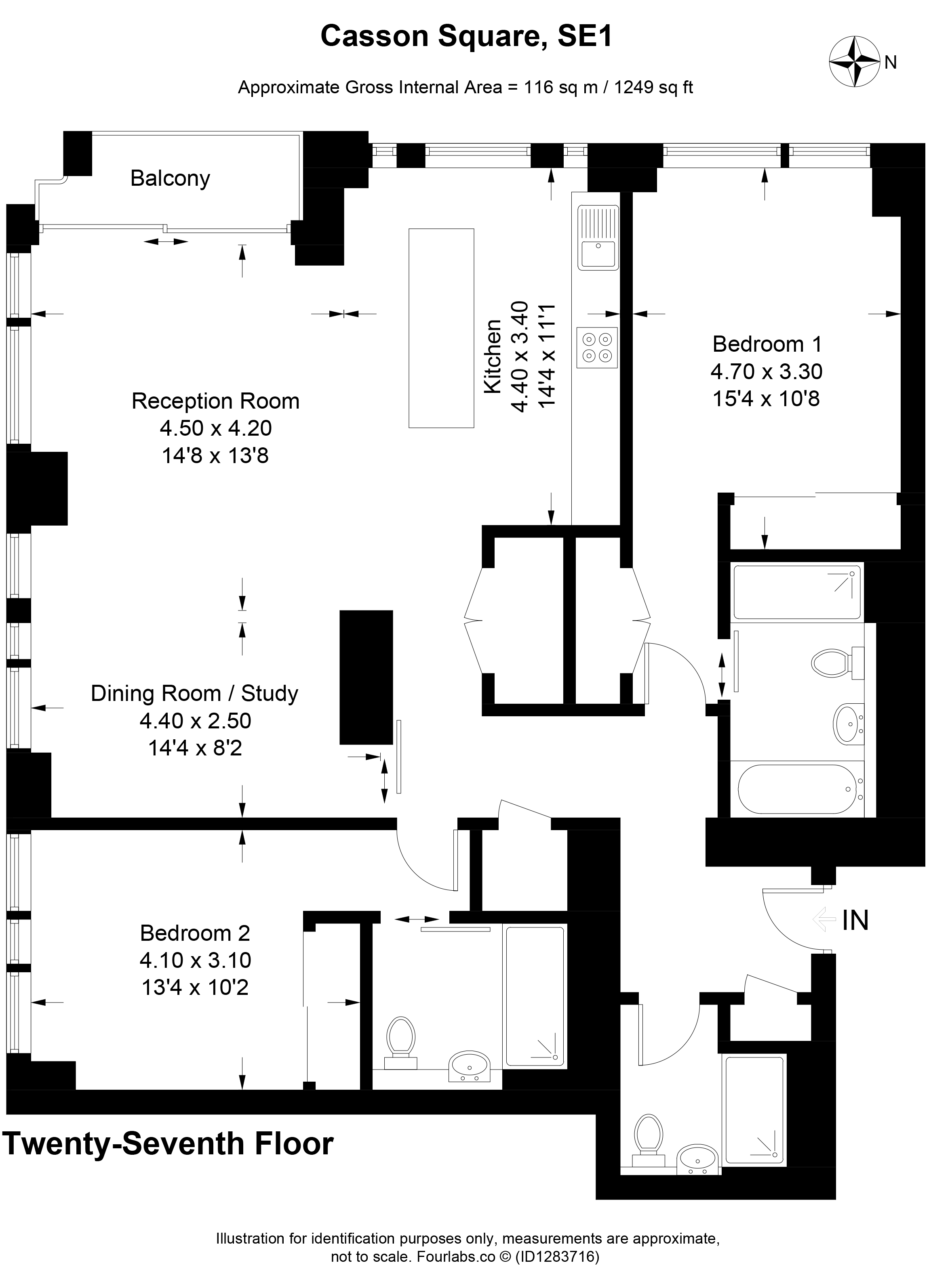 2701, 8, Casson Square, London floorplan