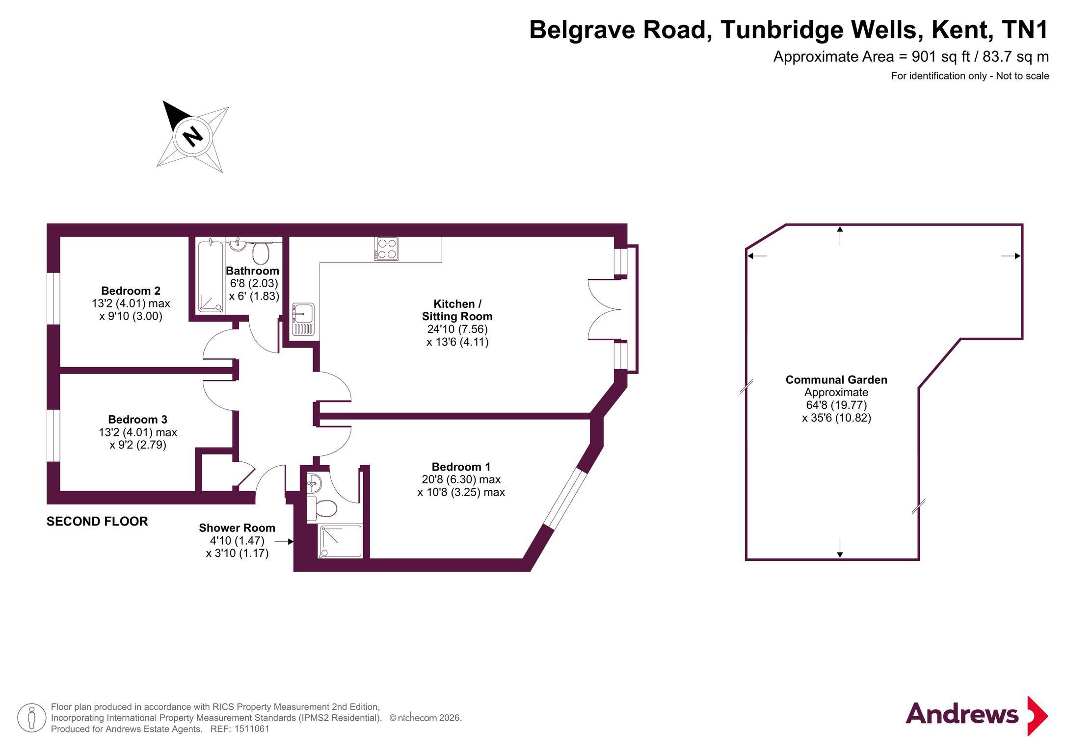 Flat 22, The Chartwell, 4, Belgrave Road, Kent floorplan