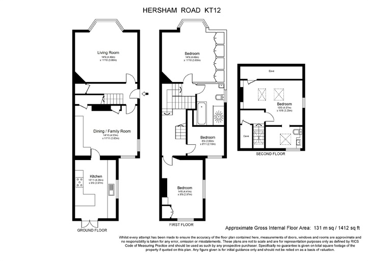 4 Bedrooms Semi-detached house for sale in Hersham Road, Hersham, Walton-On-Thames, Surrey KT12