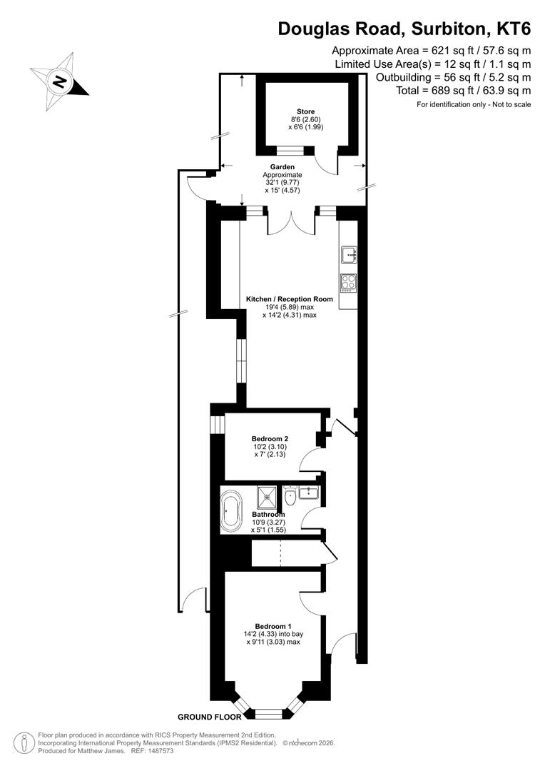 132, Douglas Road, Surbiton floorplan