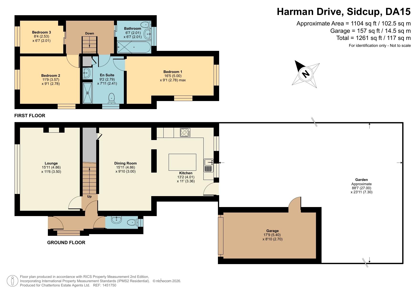58, Harman Drive, Sidcup floorplan