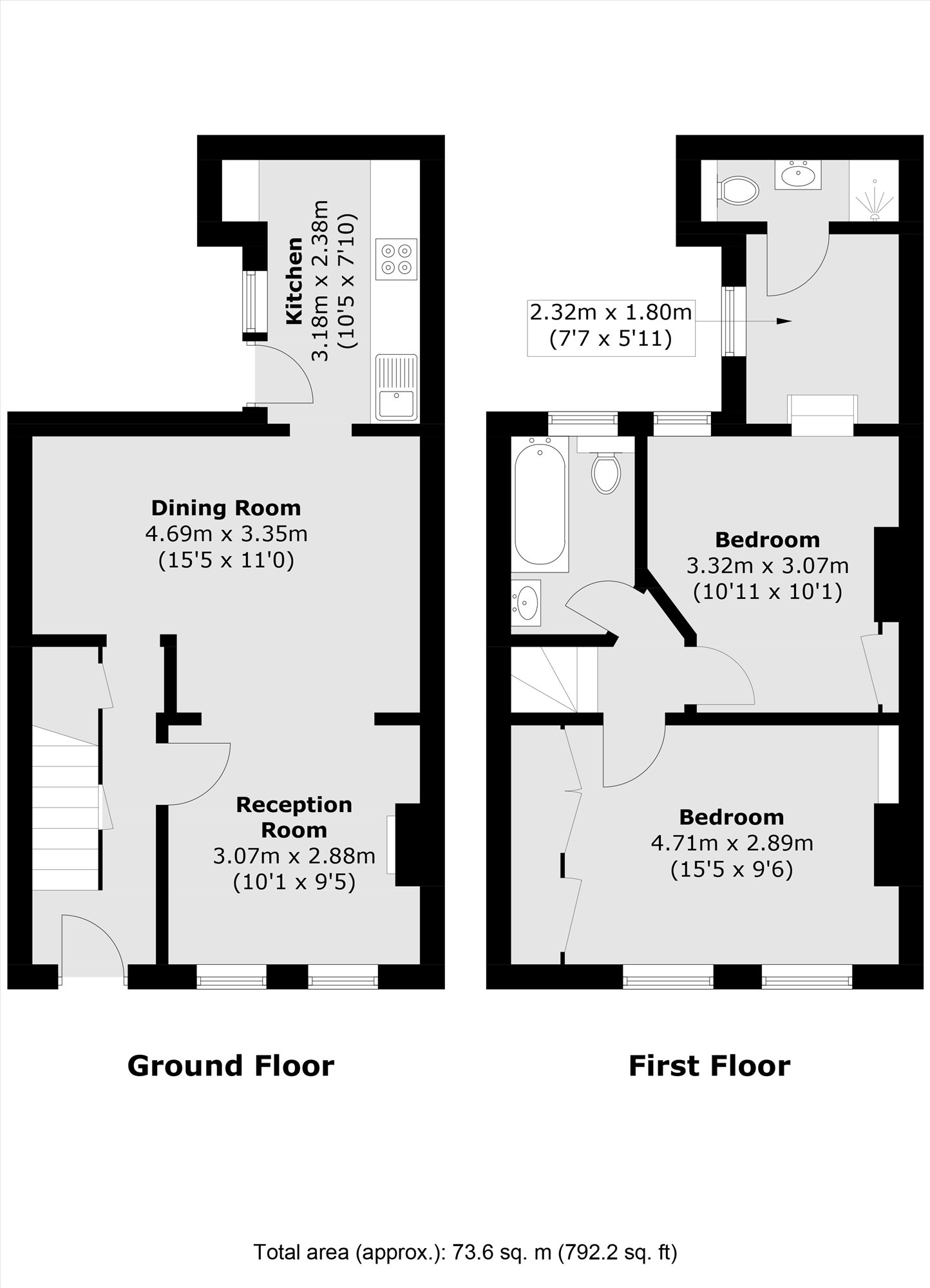 45, Willow Vale, London floorplan