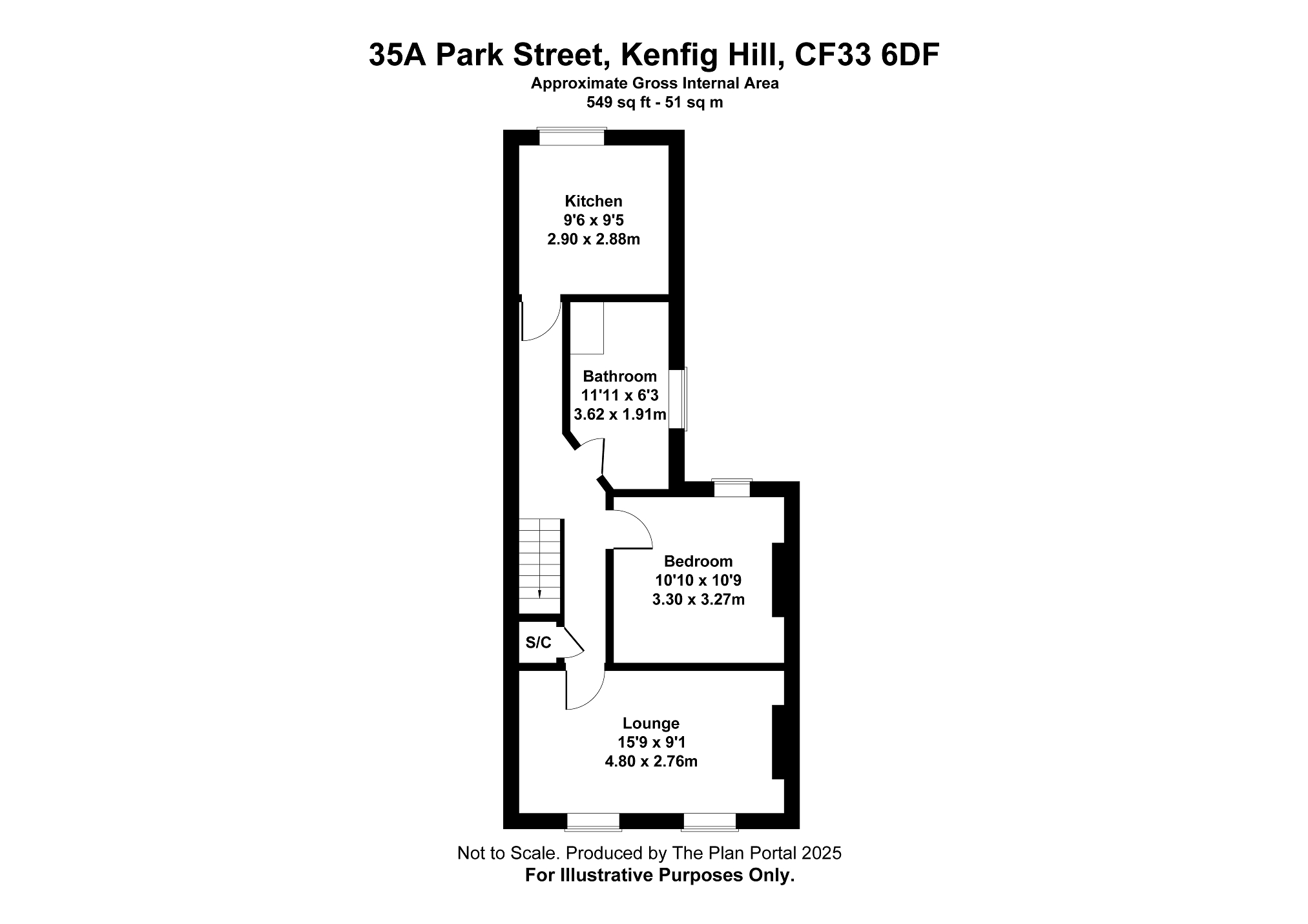 35A, Park Street, Kenfig Hill floorplan