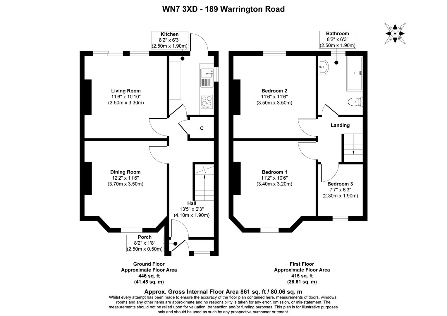 189, Warrington Road, Leigh floorplan