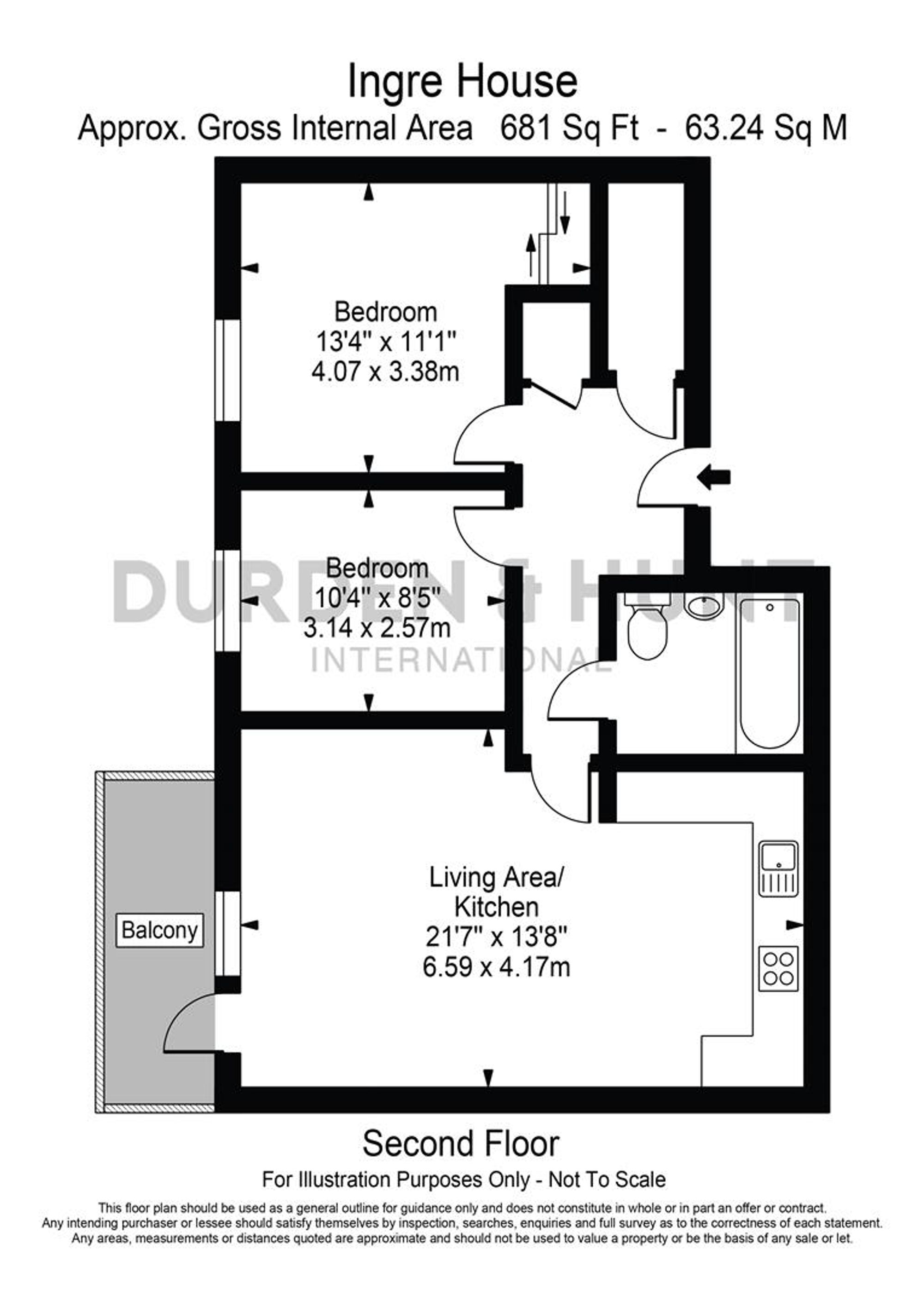 Flat 7, Ingre House, Hornchurch floorplan