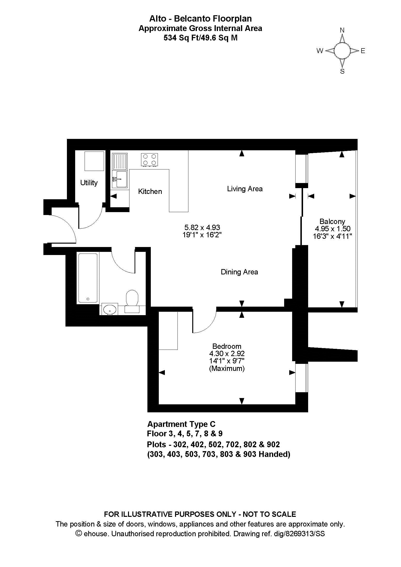 65 Belcanto Apartments, 3 Elvin Gardens, Wembley floorplan