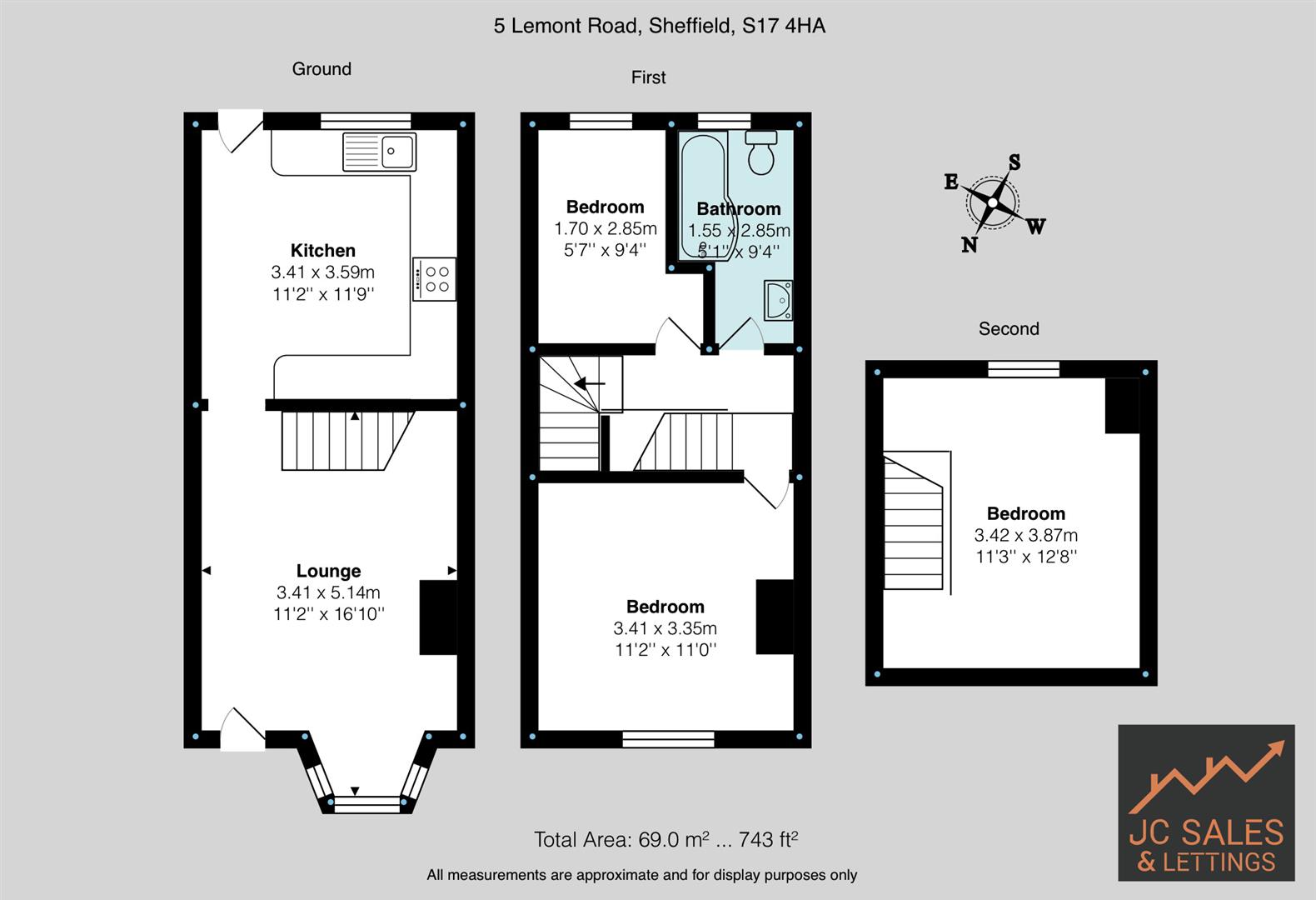 5, Lemont Road, Sheffield floorplan