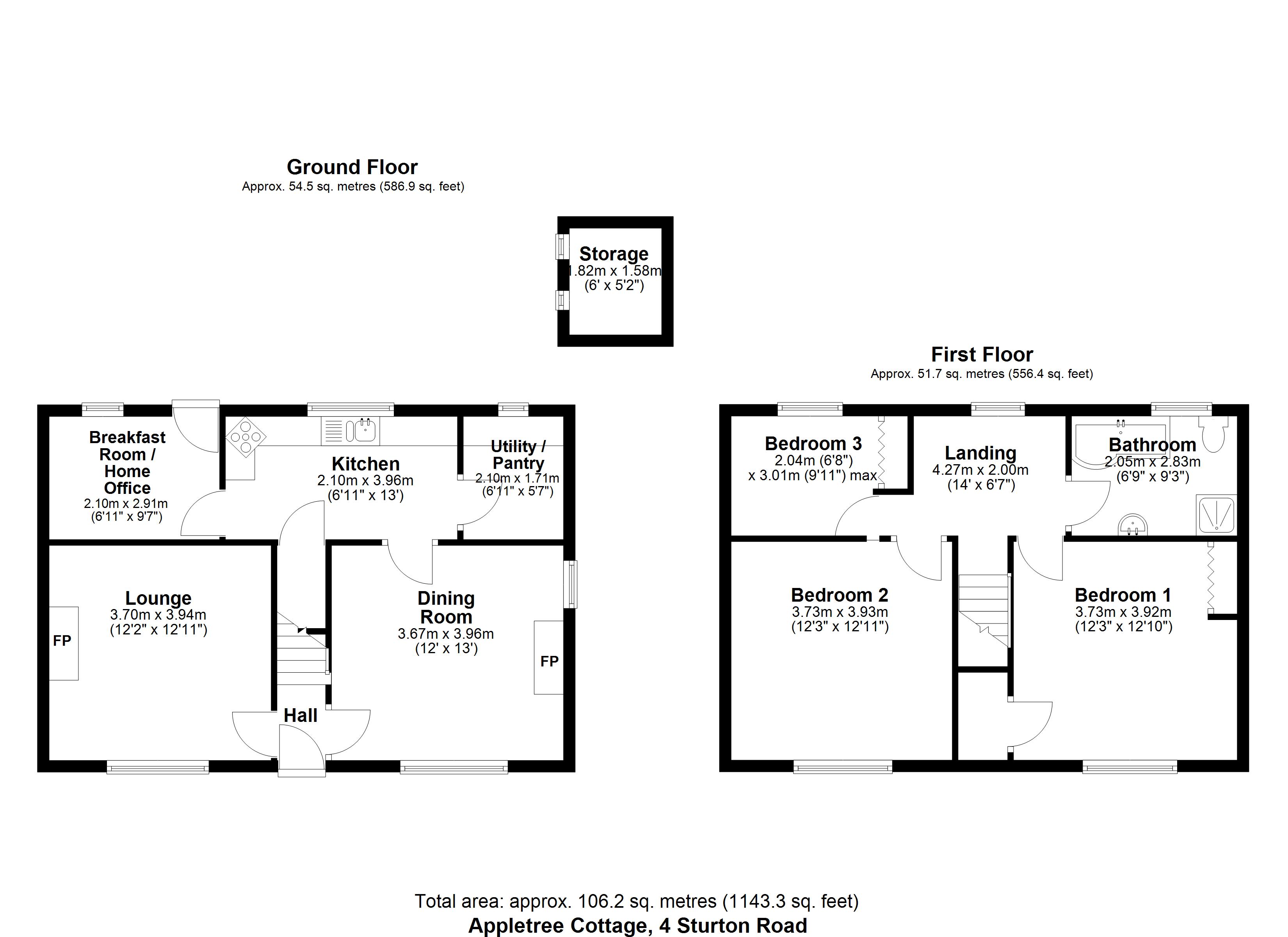 Appletree Cottage, 4, Sturton Road, Lincoln floorplan