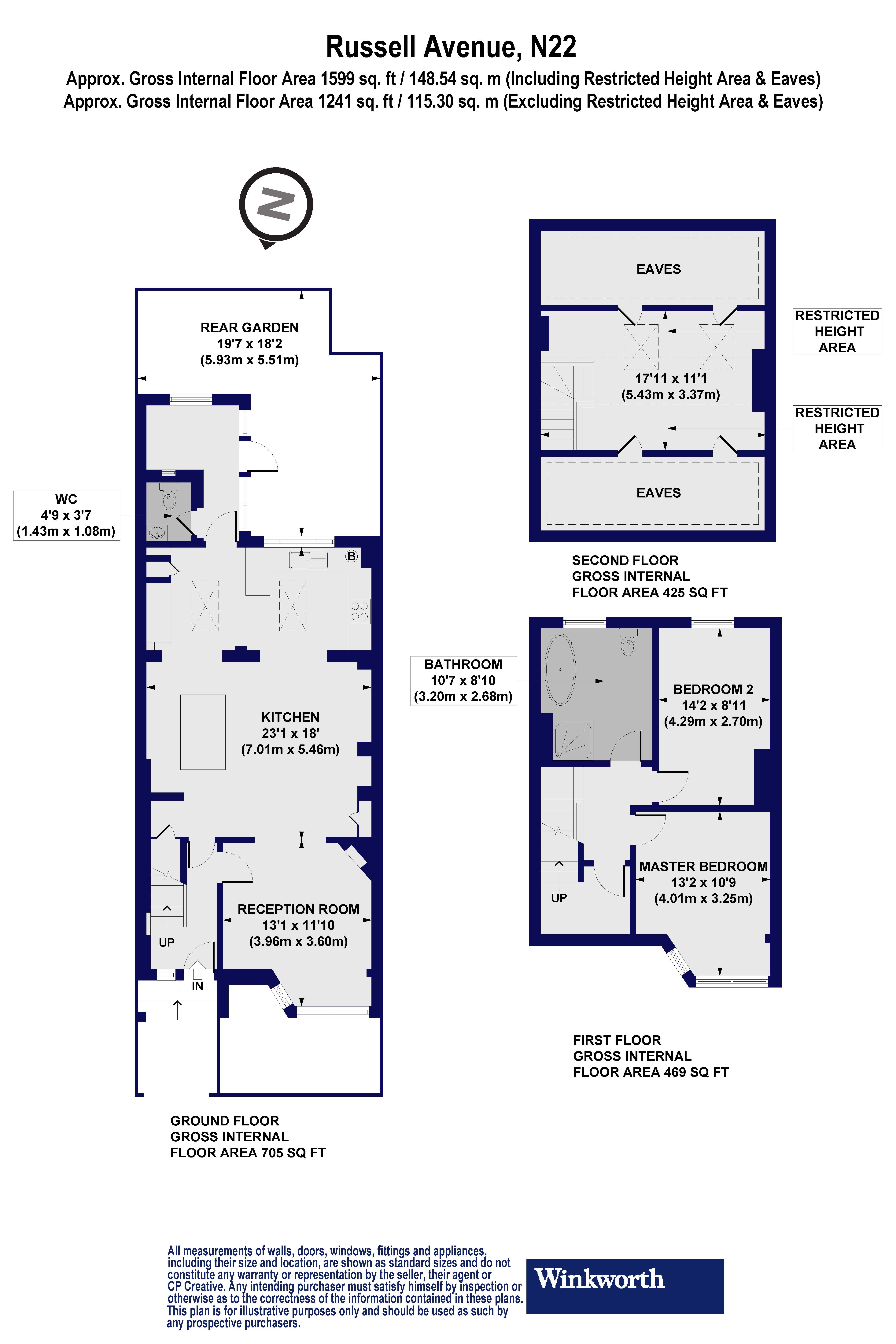 88, Russell Avenue, London floorplan